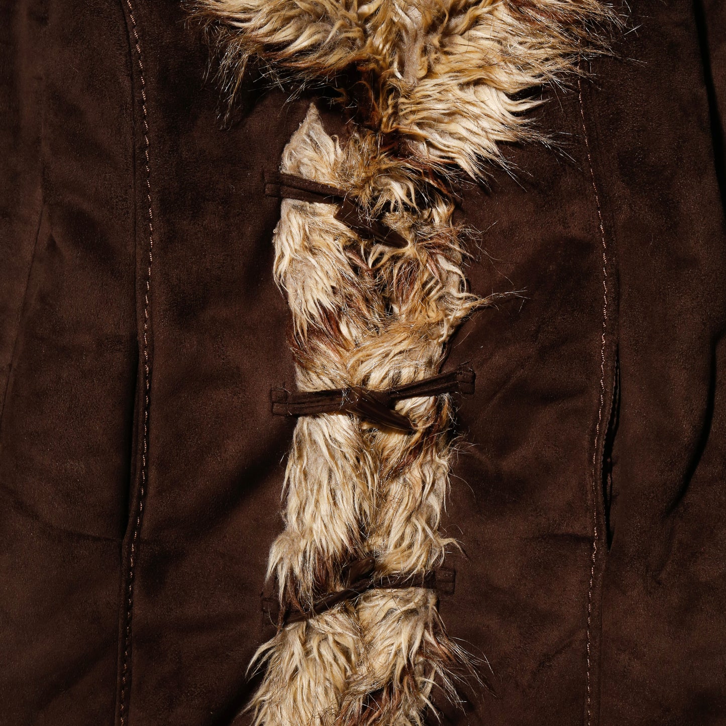 vintage folklore faux fur coat