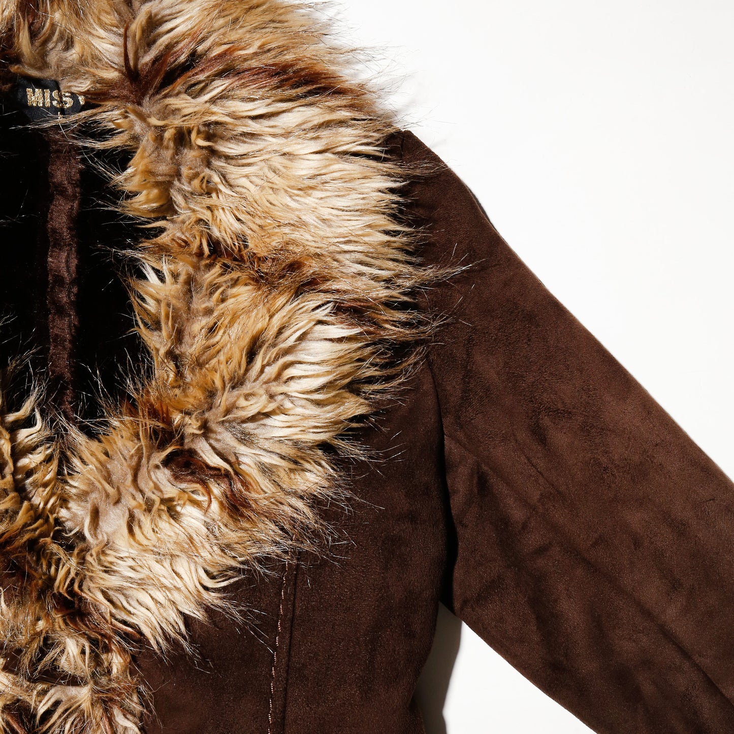 vintage folklore faux fur coat