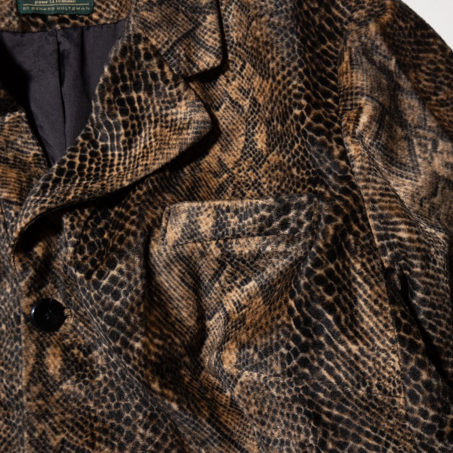 vintage faux python coat