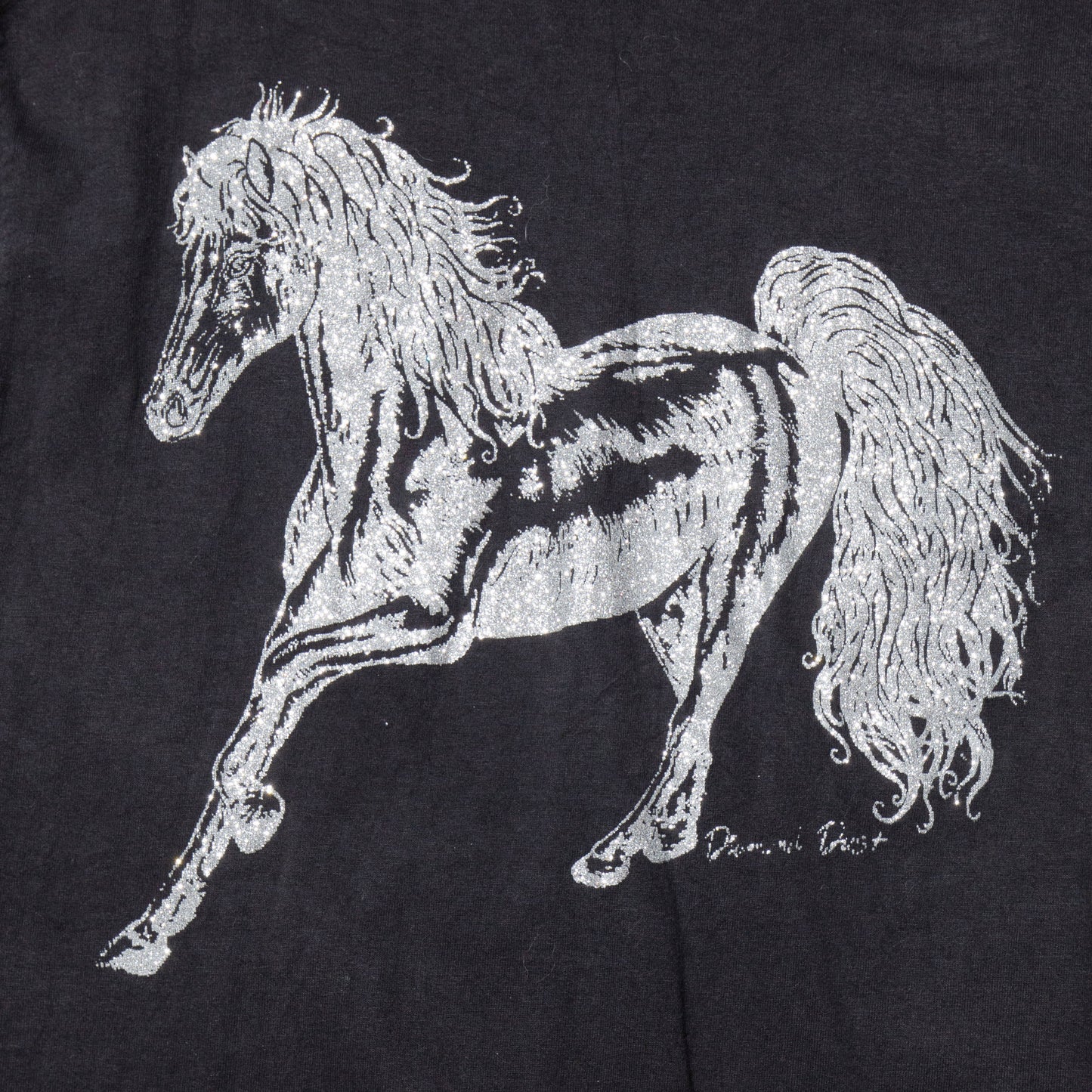 vintage 90's glitter horse t-shirt