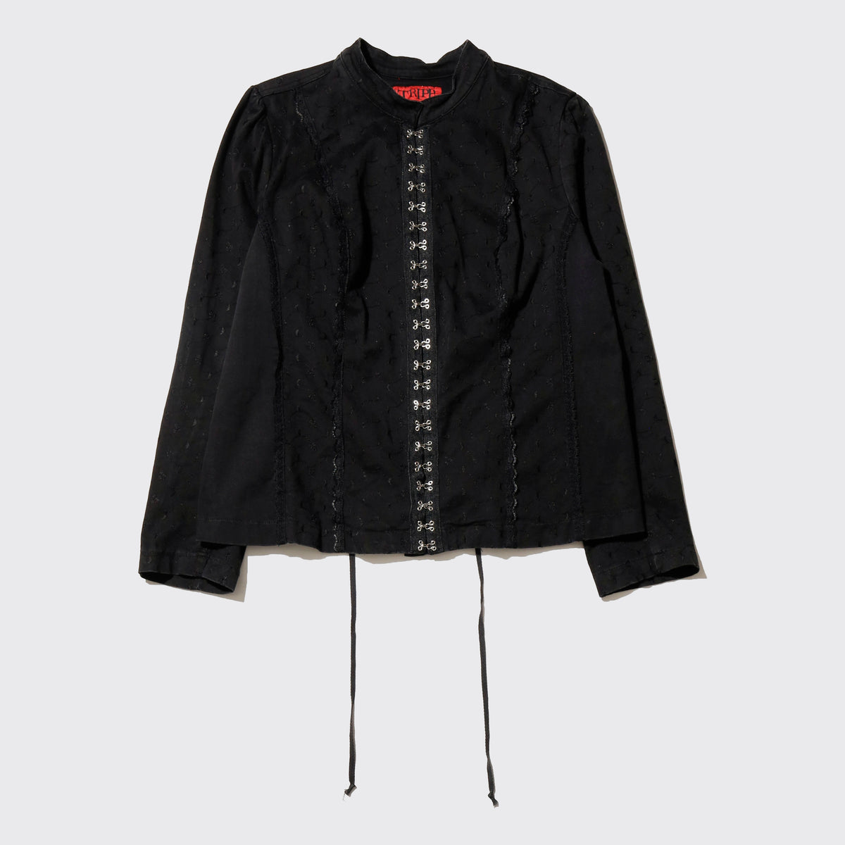 vintage trip nyc corset hooked lace jacket