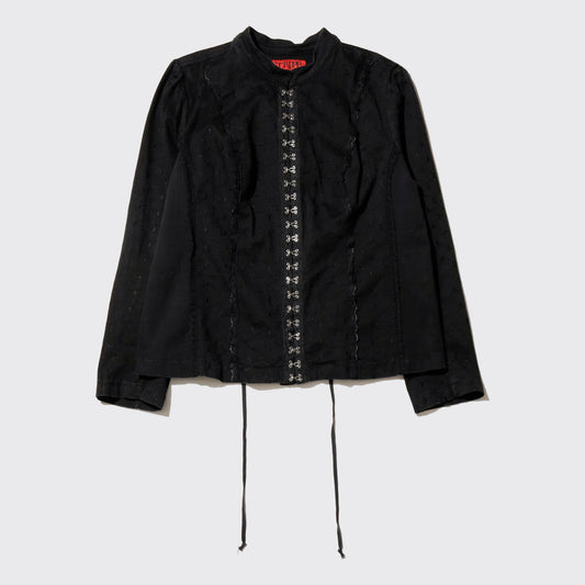 vintage trip nyc corset hooked lace jacket