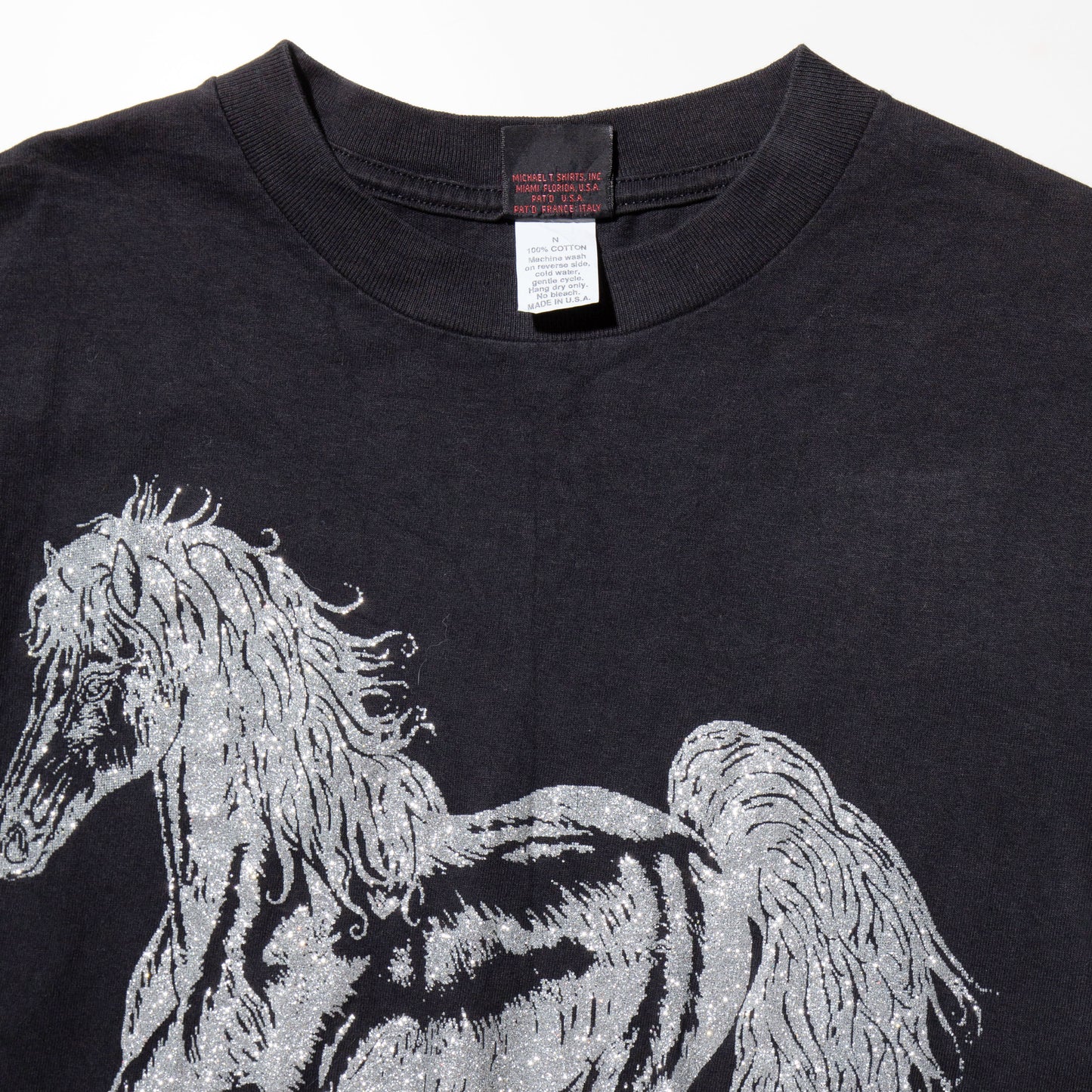 vintage 90's glitter horse t-shirt