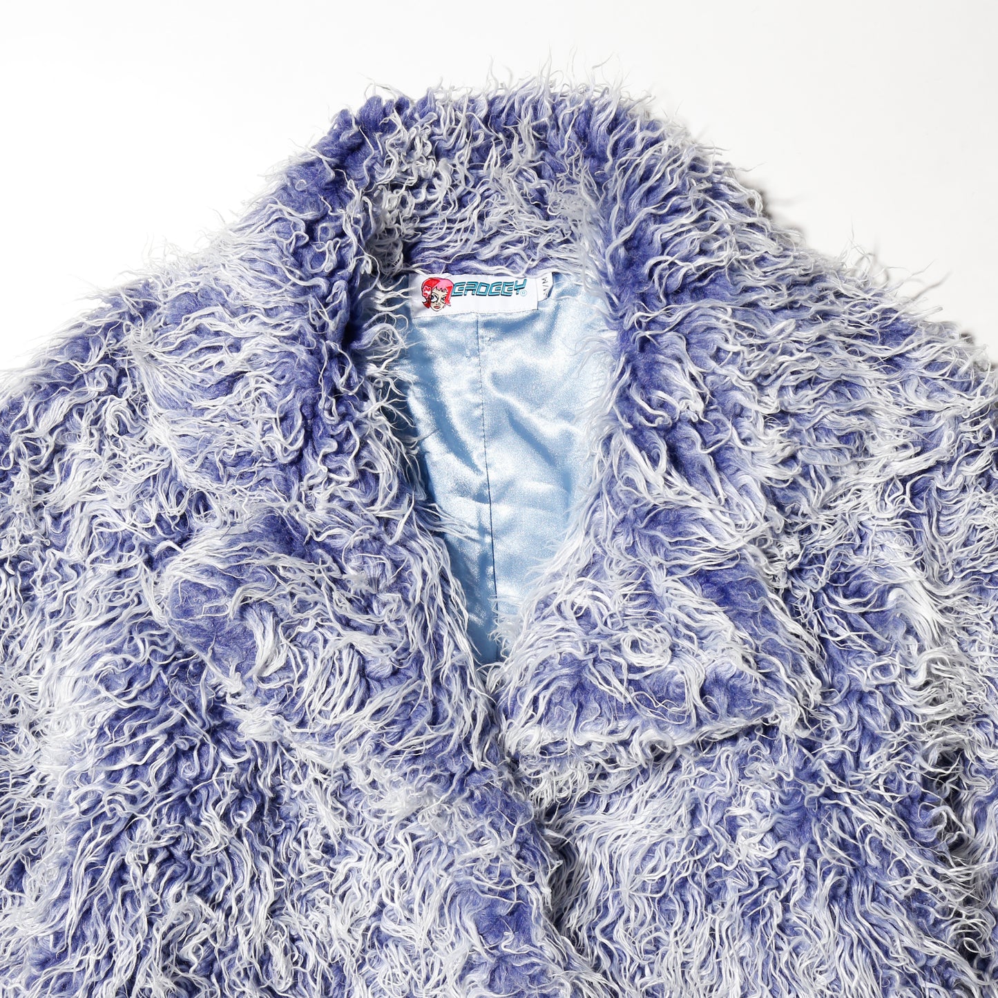 vintage fuzzy faux fur coat