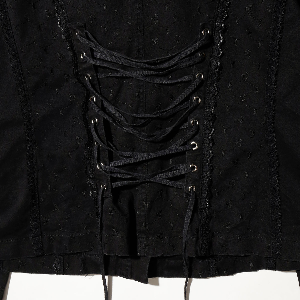 vintage trip nyc corset hooked lace jacket