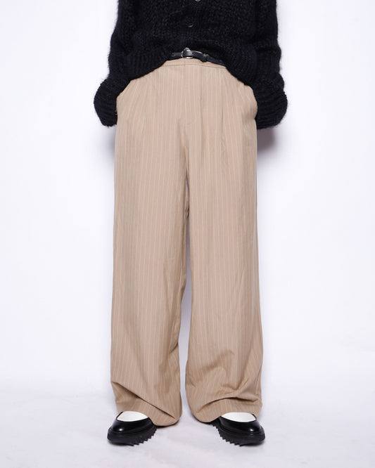 vintage stripe tucked wide zoot slacks