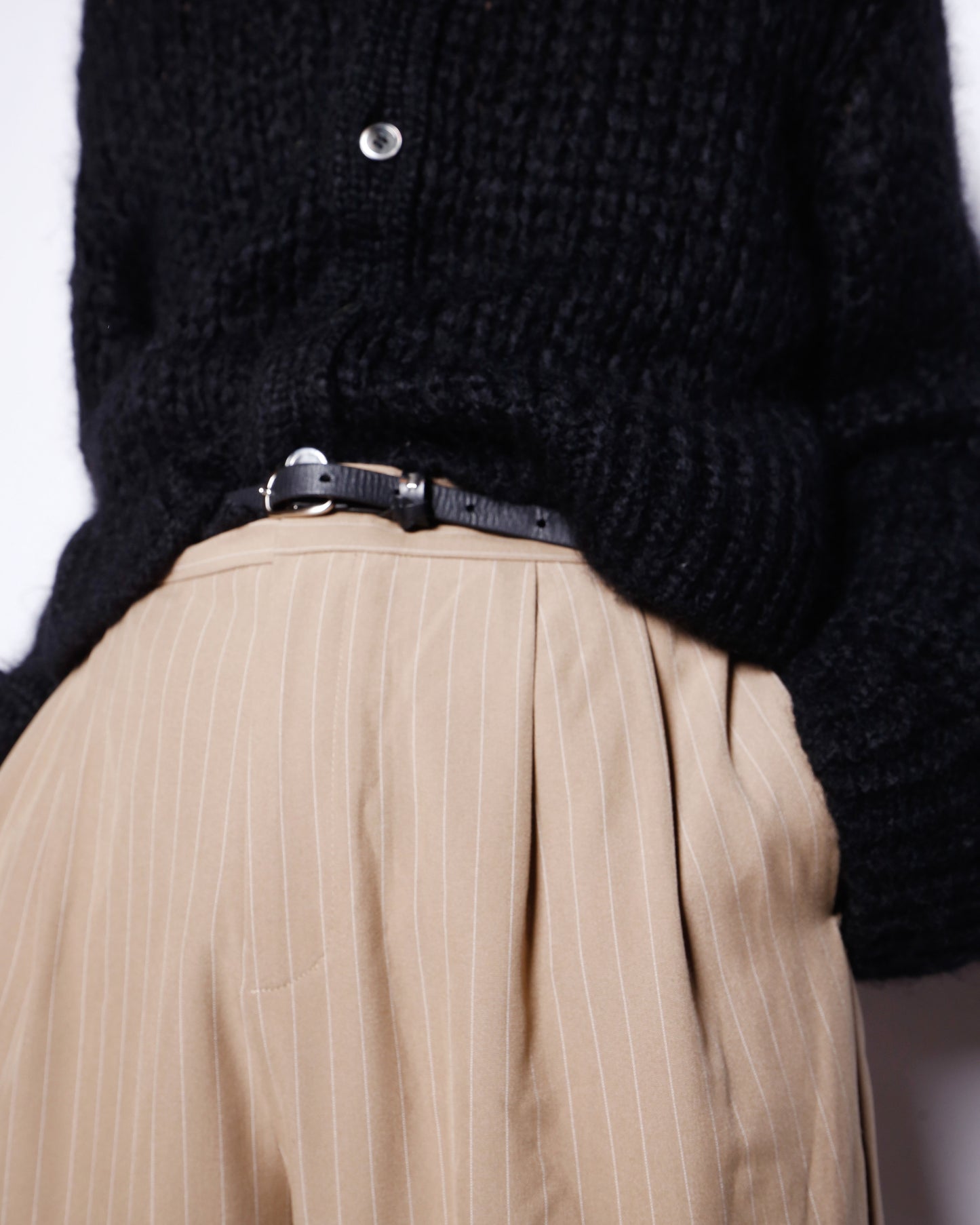 vintage stripe tucked wide zoot slacks