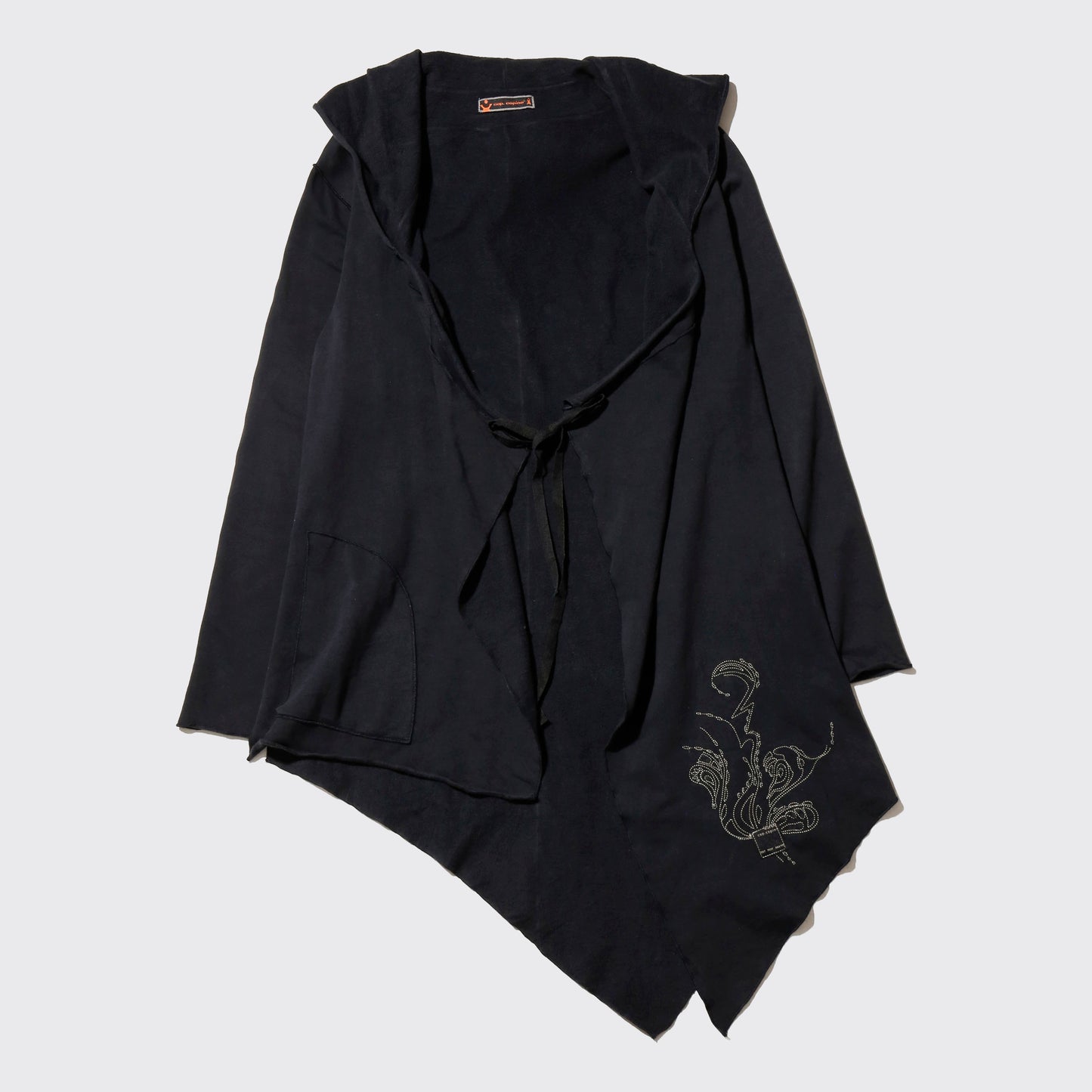 vintage cop copine asymmetry drape hoodie