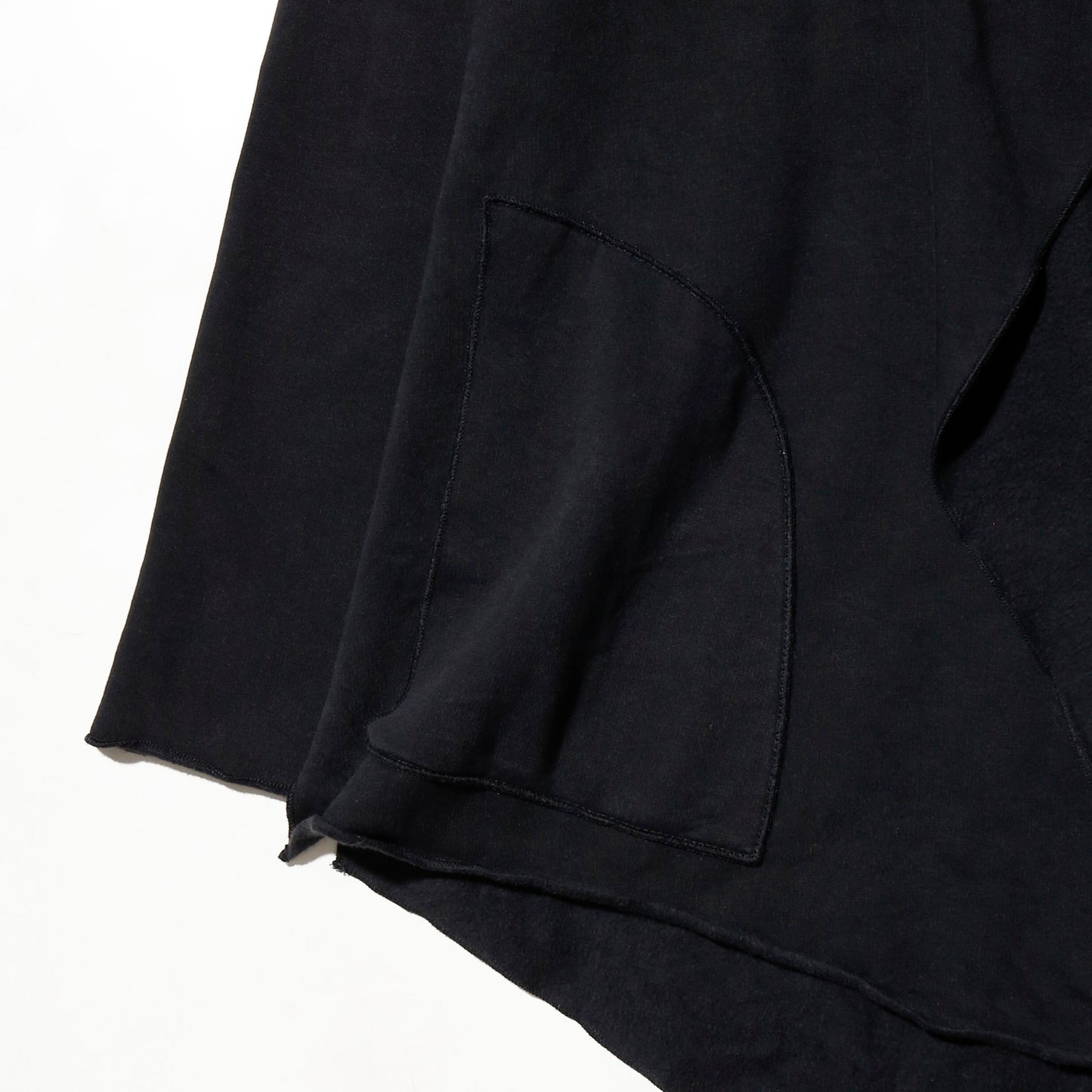 vintage cop copine asymmetry drape hoodie