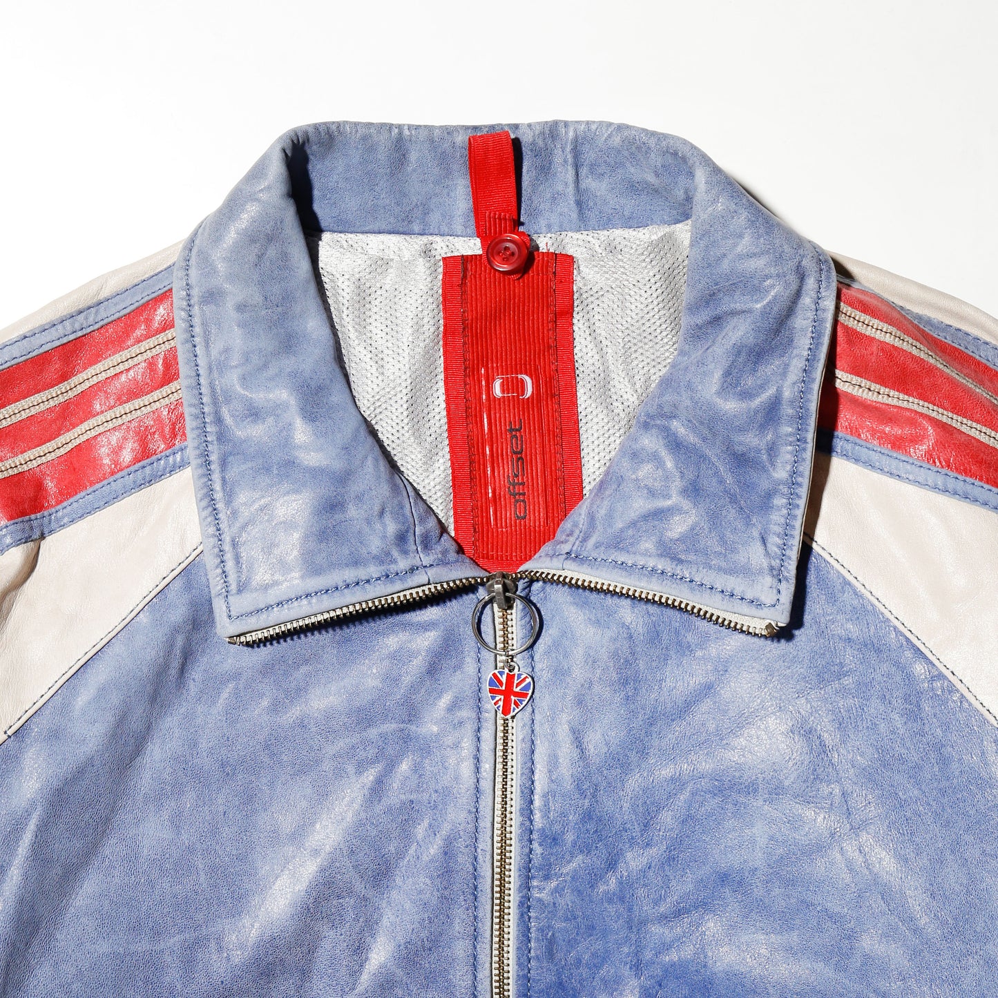 vintage fadded motorcycle leather jacket