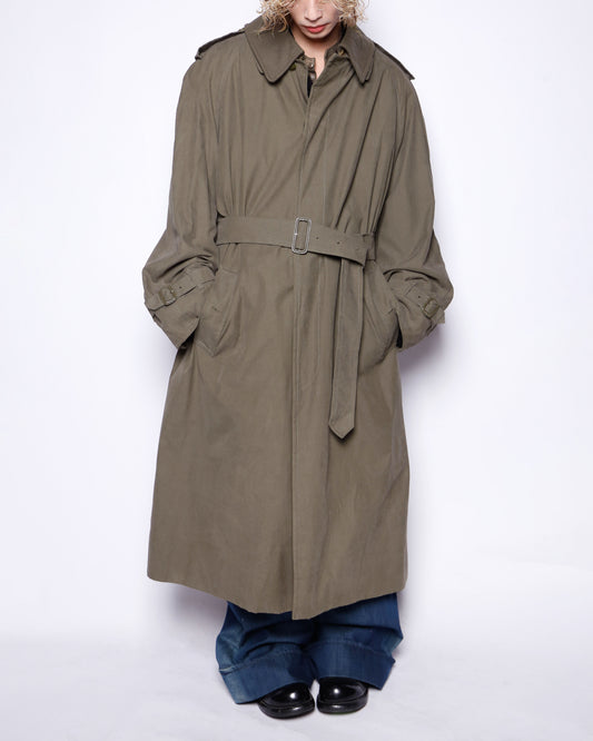 vintage 90's Burberry belted wide balmacaan long coat, with liner