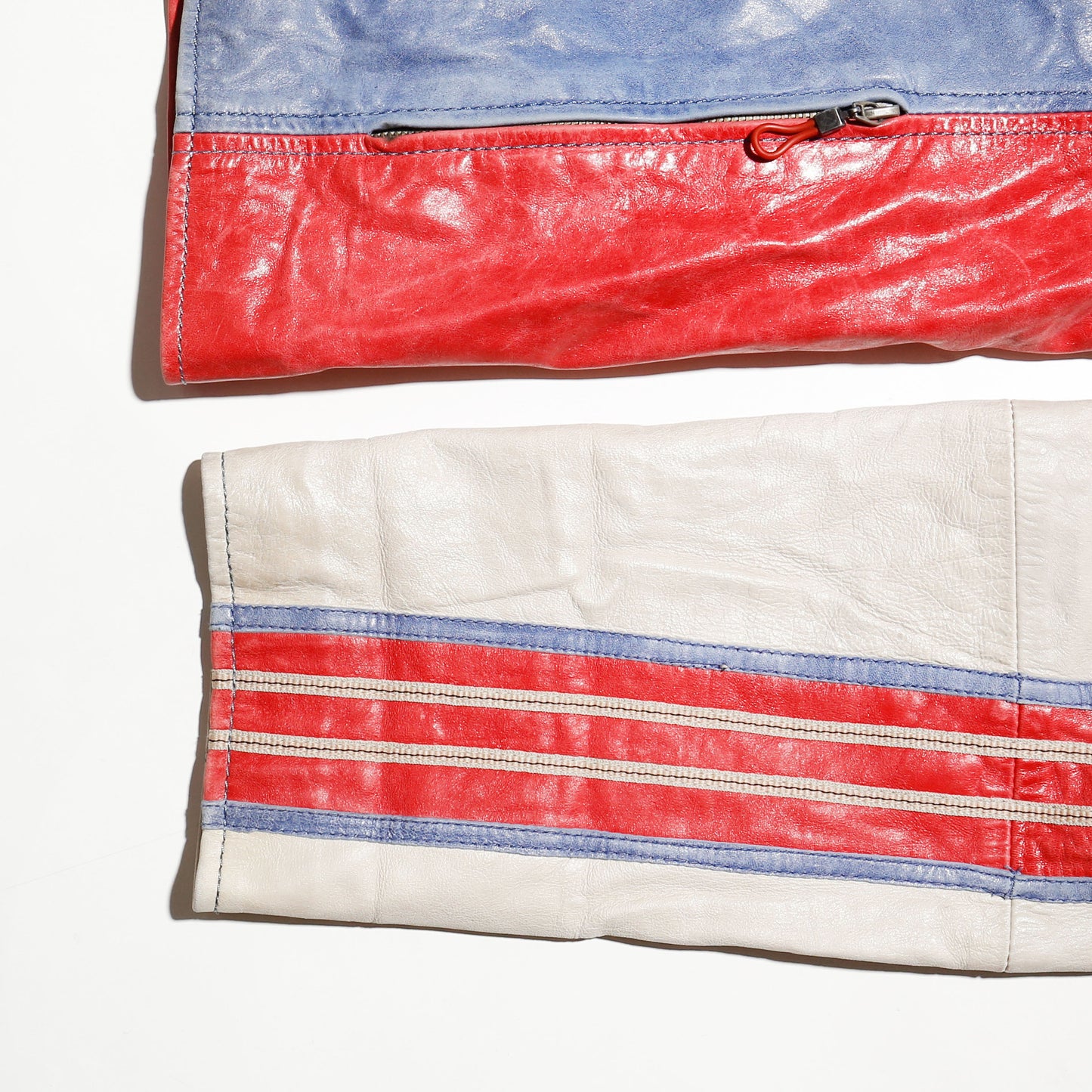 vintage fadded motorcycle leather jacket