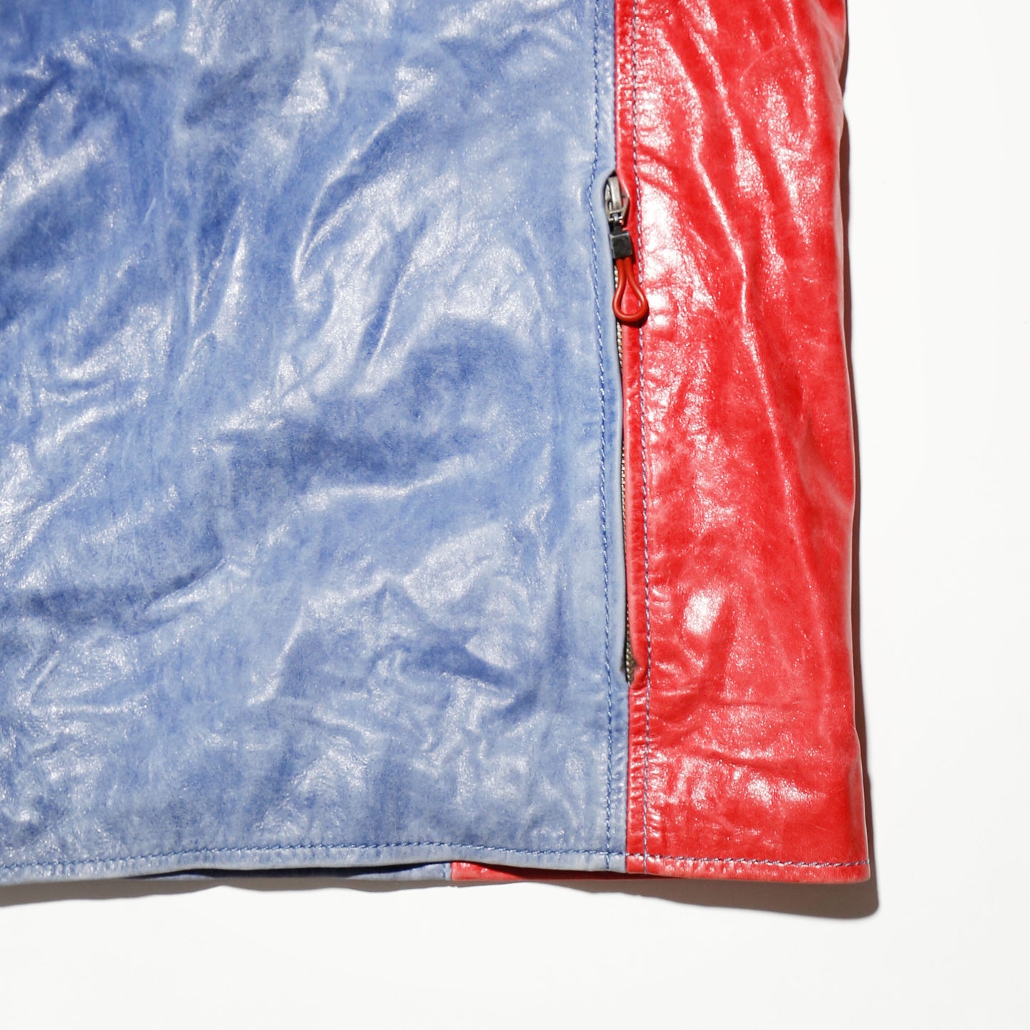 vintage fadded motorcycle leather jacket