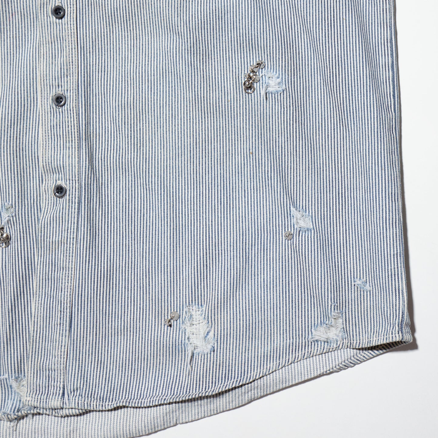 vintage five brother studs broken hickory shirt