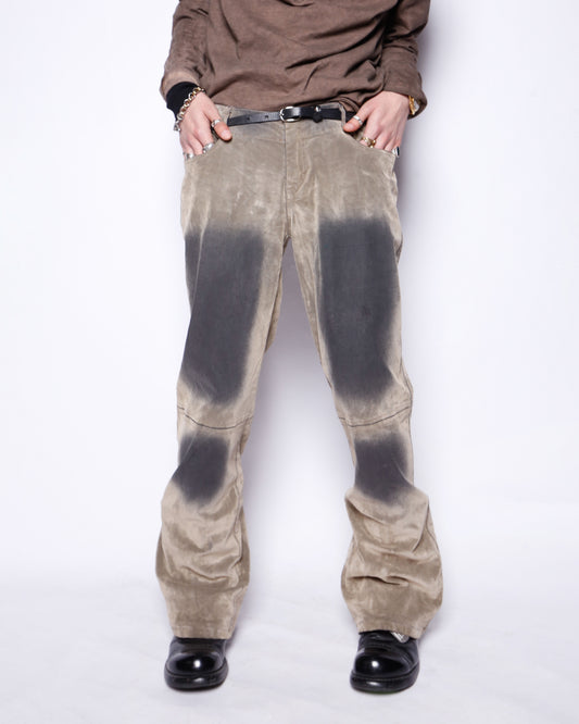 vintage dust flocky flare trousers