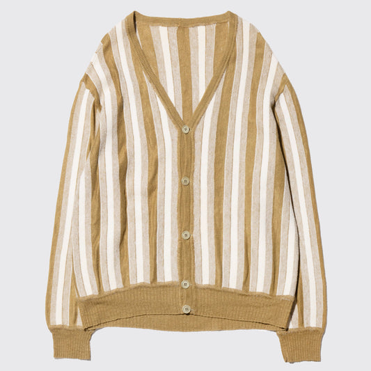 vintage stripe linen cardigan