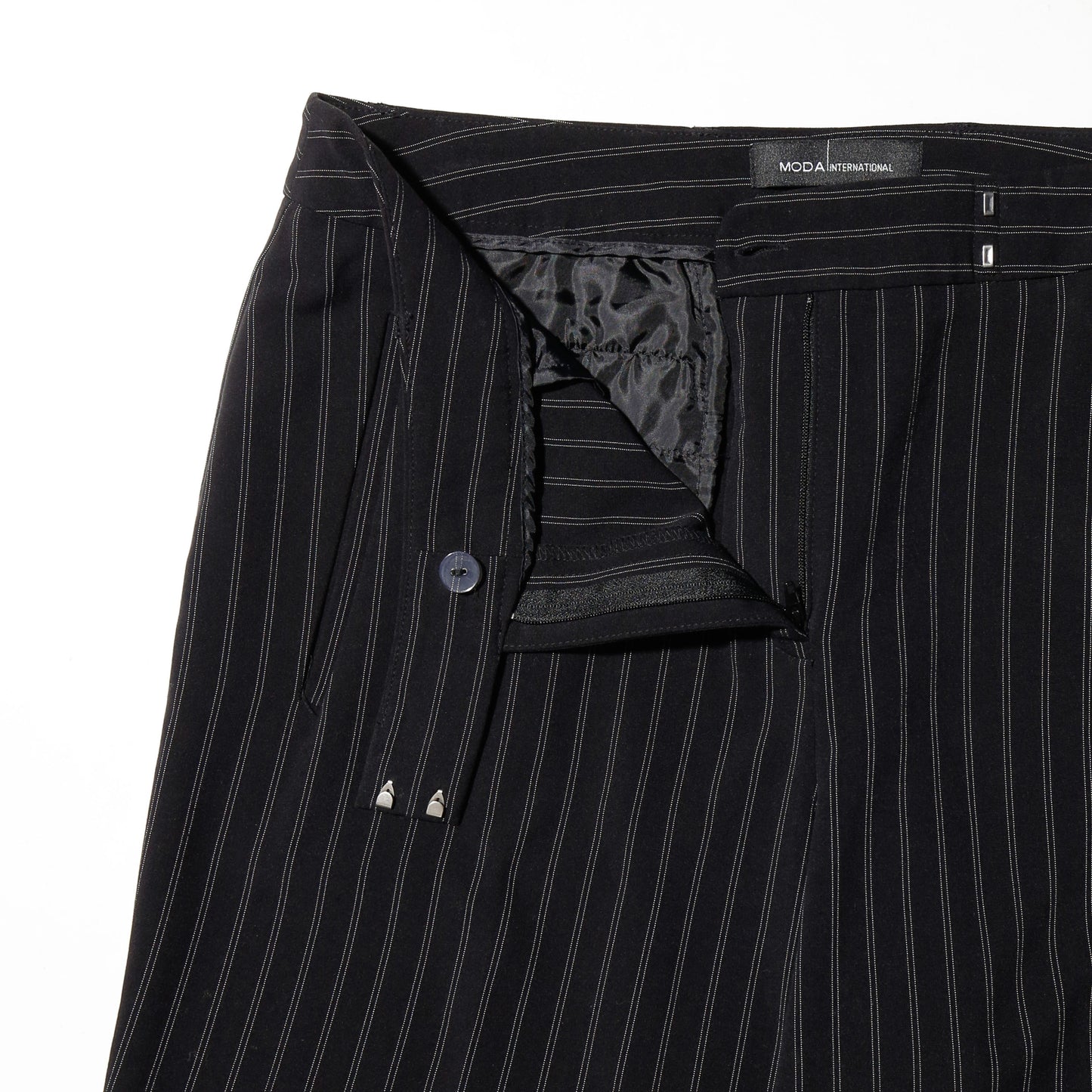 vintage low rise stripe flare slacks