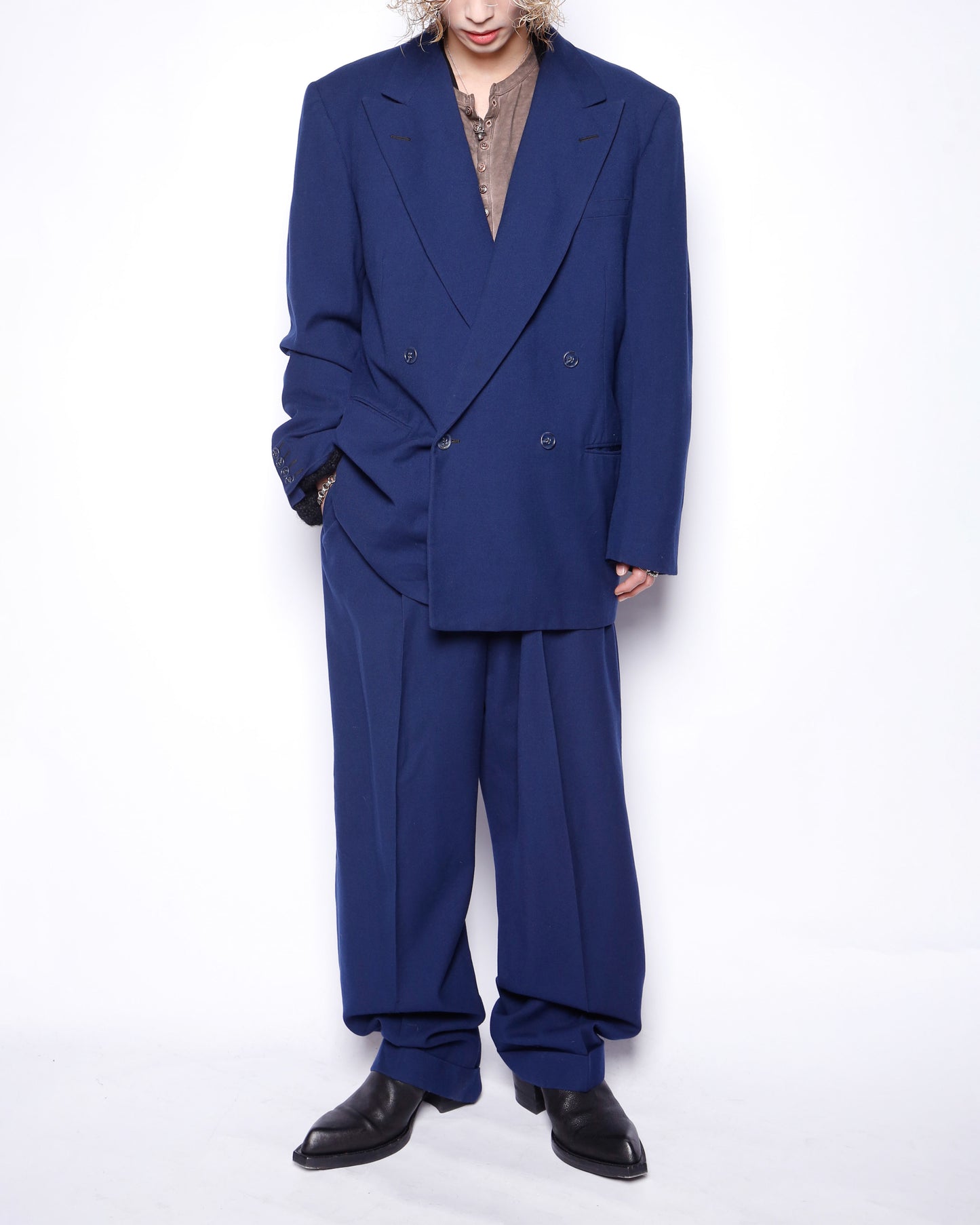 vintage gabardine double breasted set up