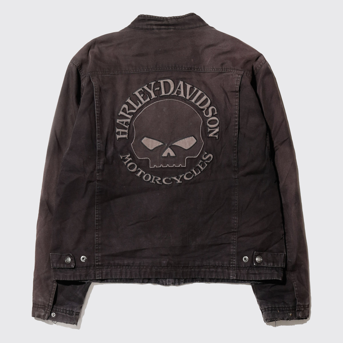 vintage 00's harley-davidson willie g skull riding jacket