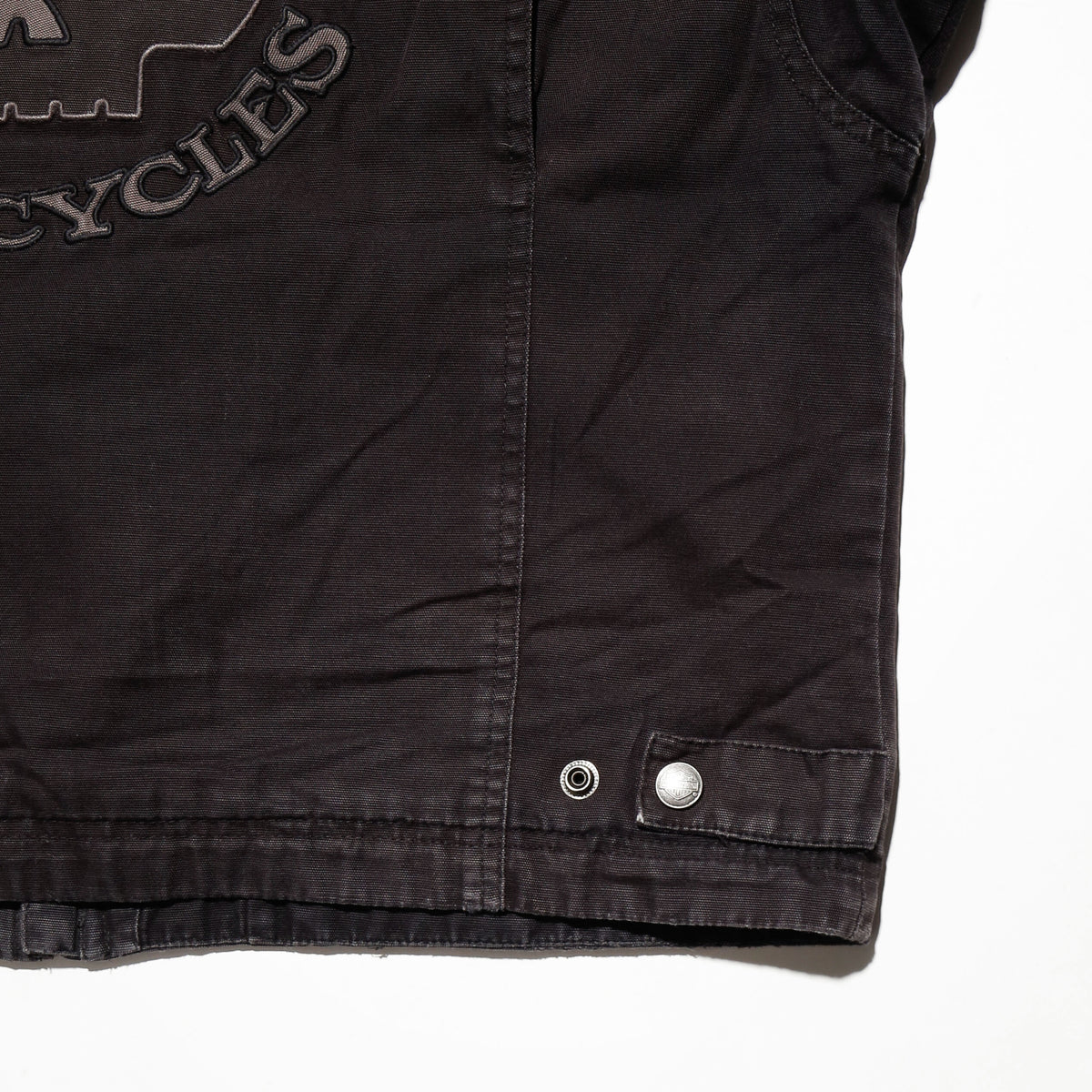 vintage 00's harley-davidson willie g skull riding jacket