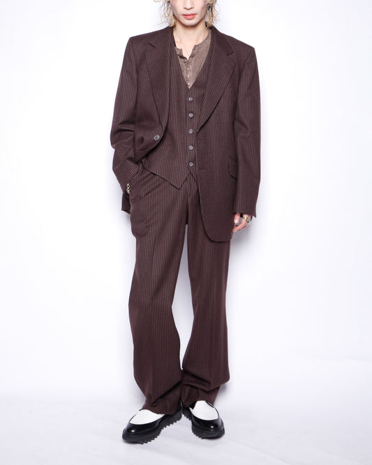 vintage 70's euro 3piece stripe flare set up