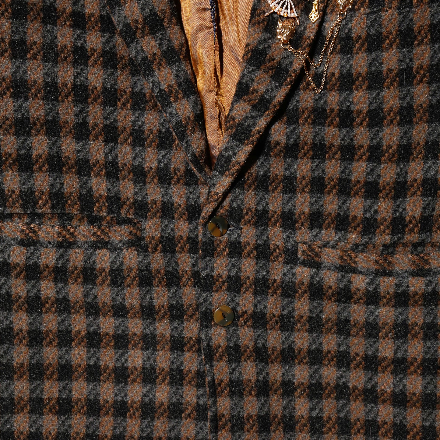 vintage rosario check wool jacket