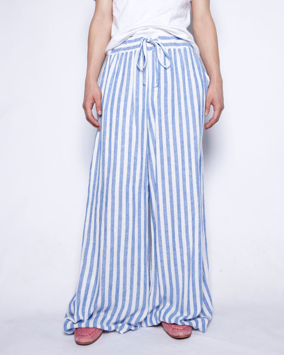 vintage drawstring stripe lounge pants