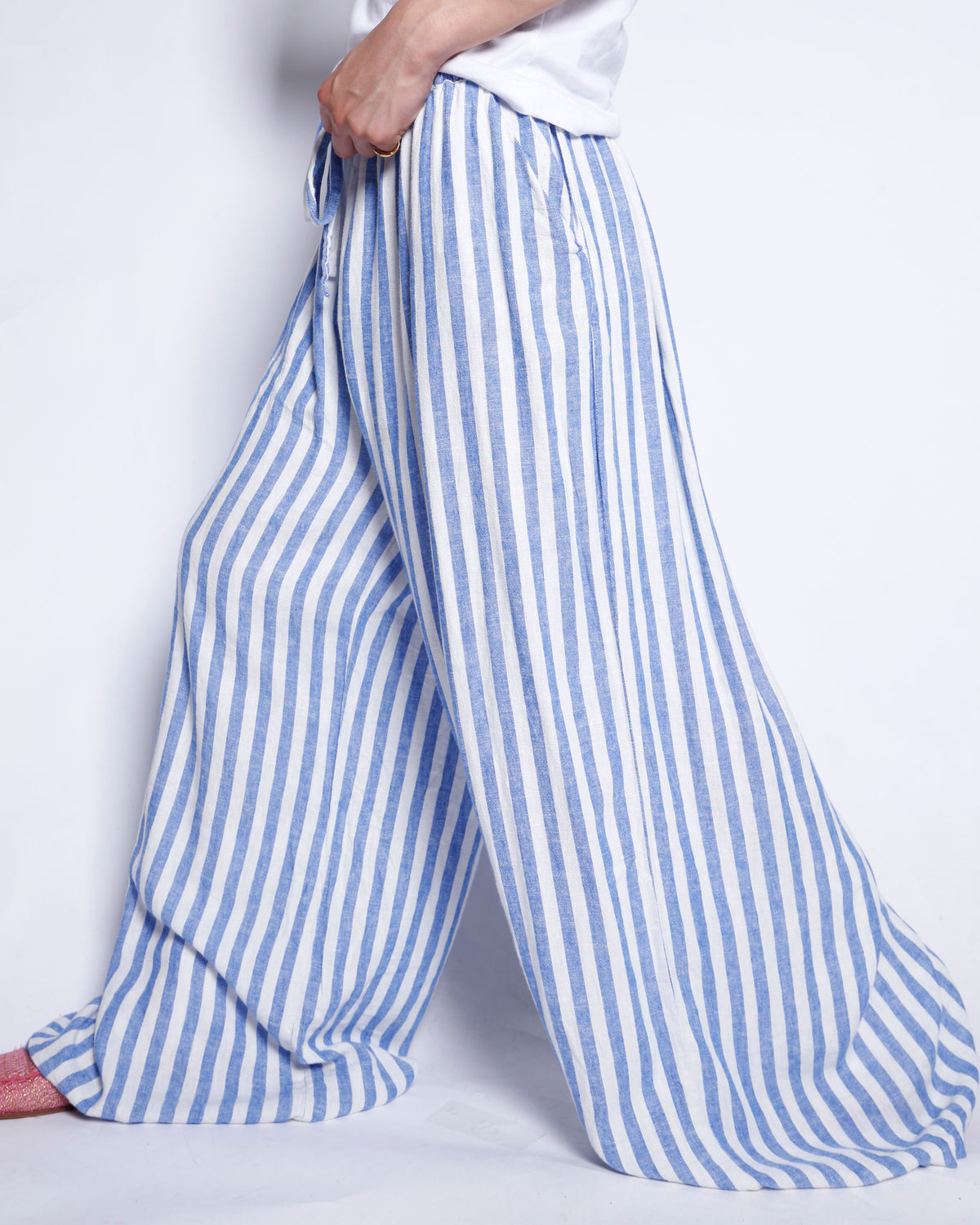 vintage drawstring stripe lounge pants
