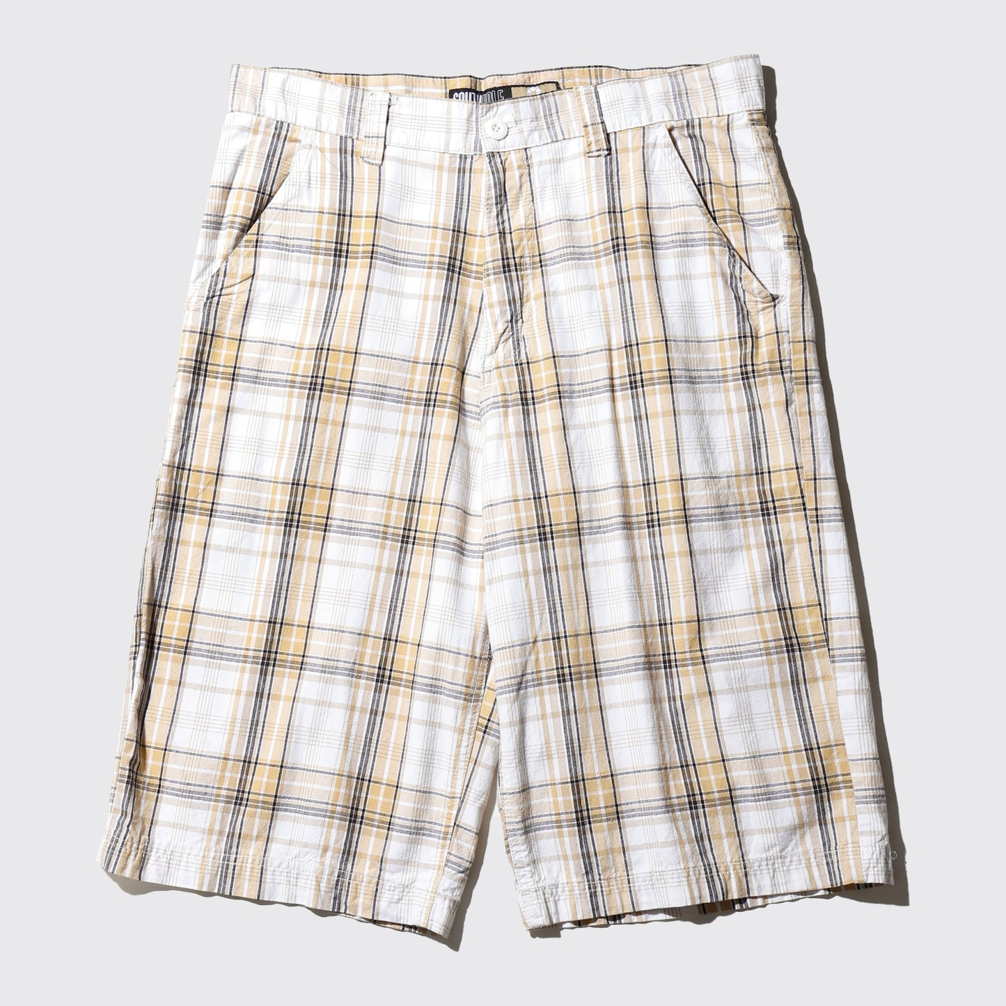 vintage south pole check wide shorts
