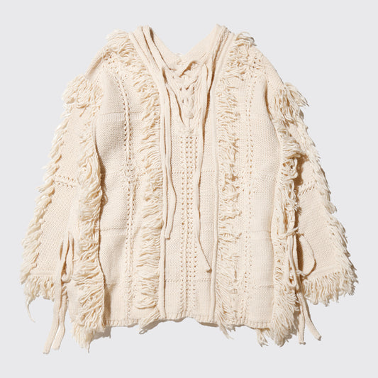 vintage lace up bohemian sweater