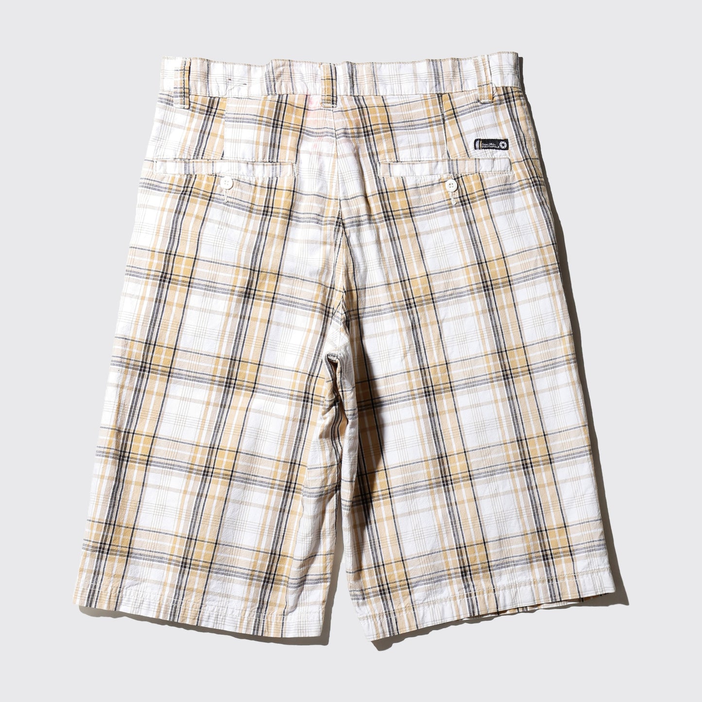 vintage south pole check wide shorts
