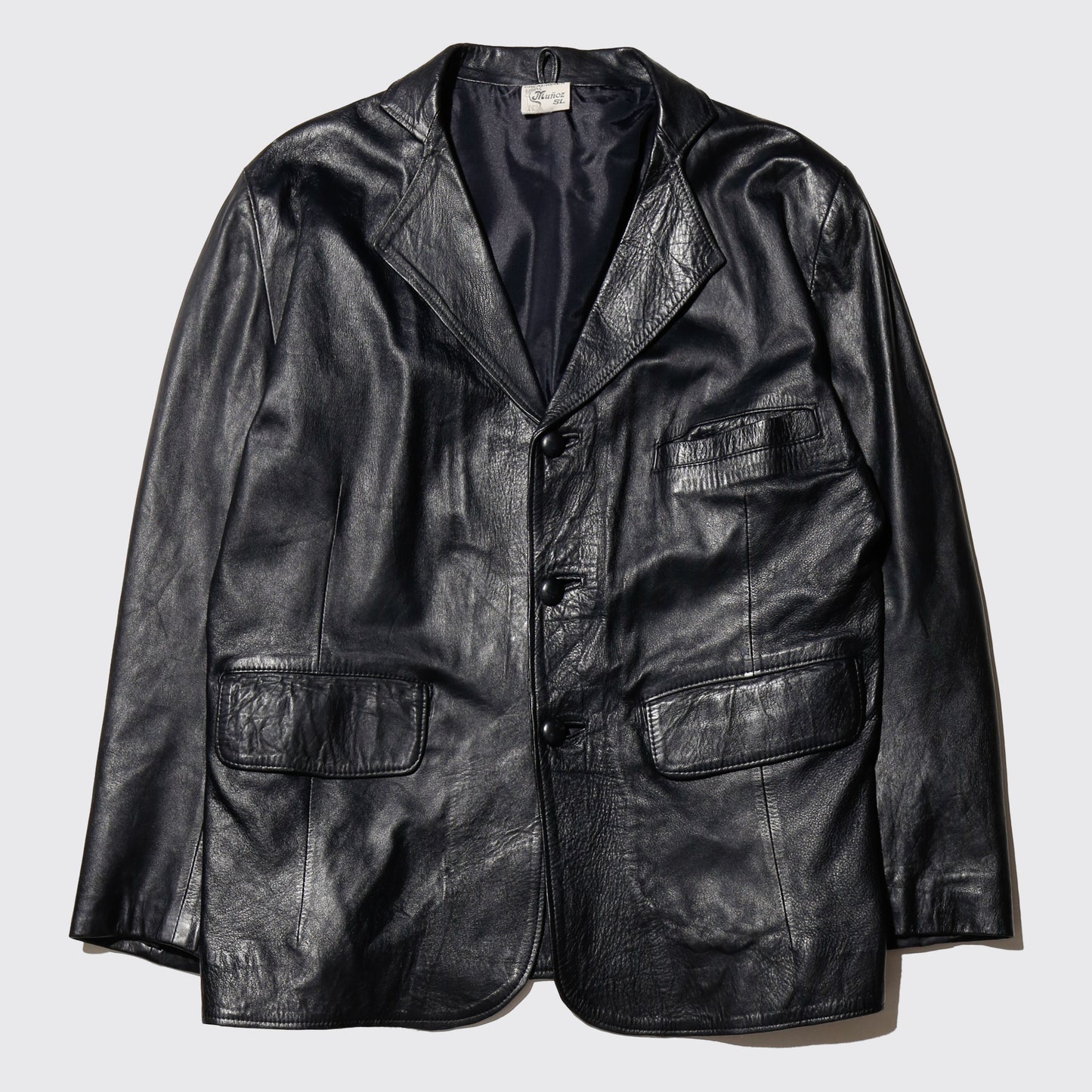 vintage leather tailored jacket