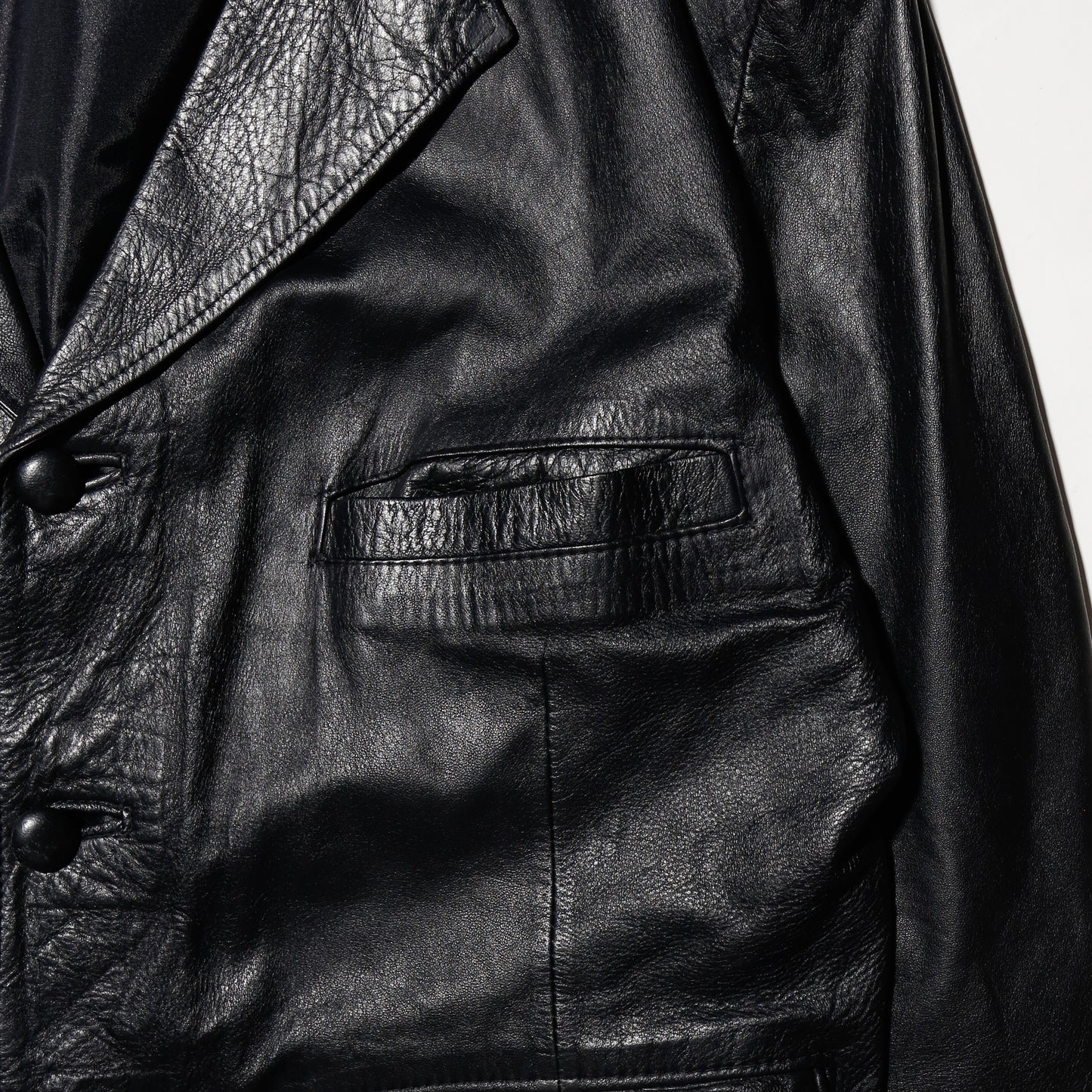 vintage leather tailored jacket