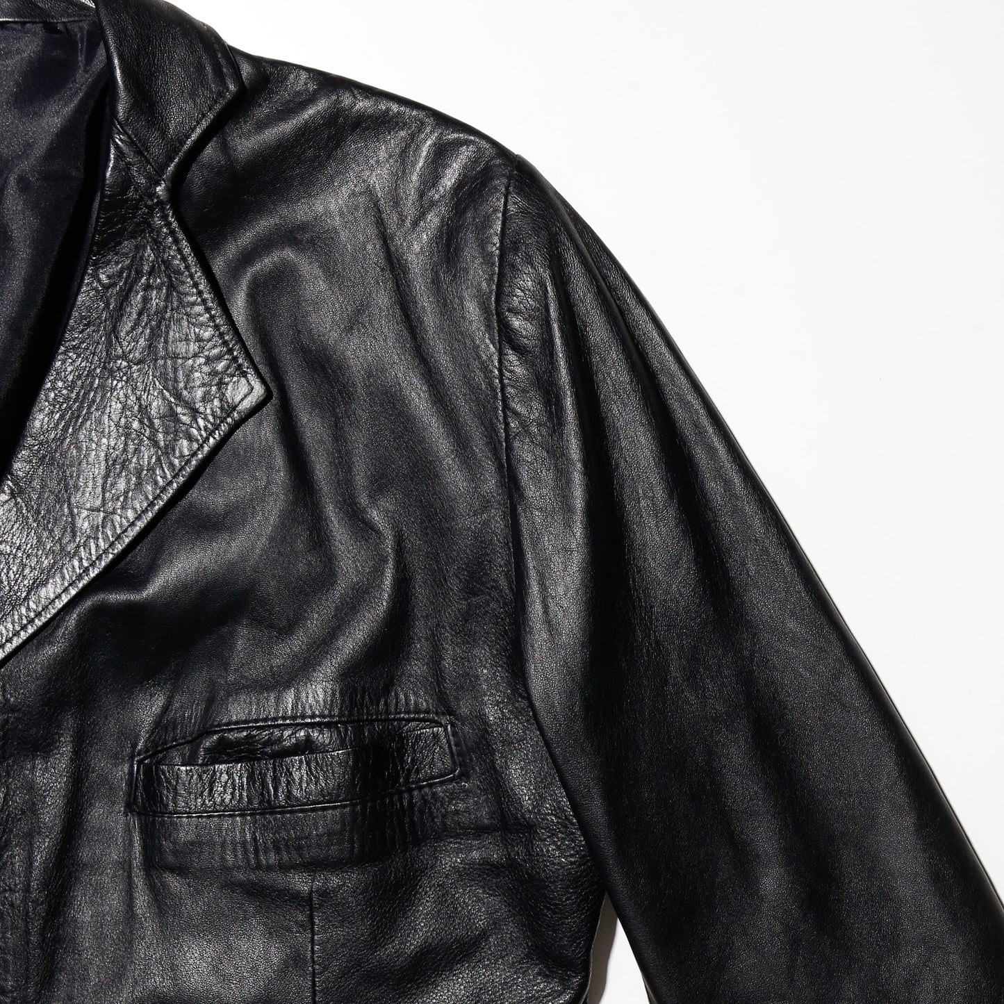 vintage leather tailored jacket