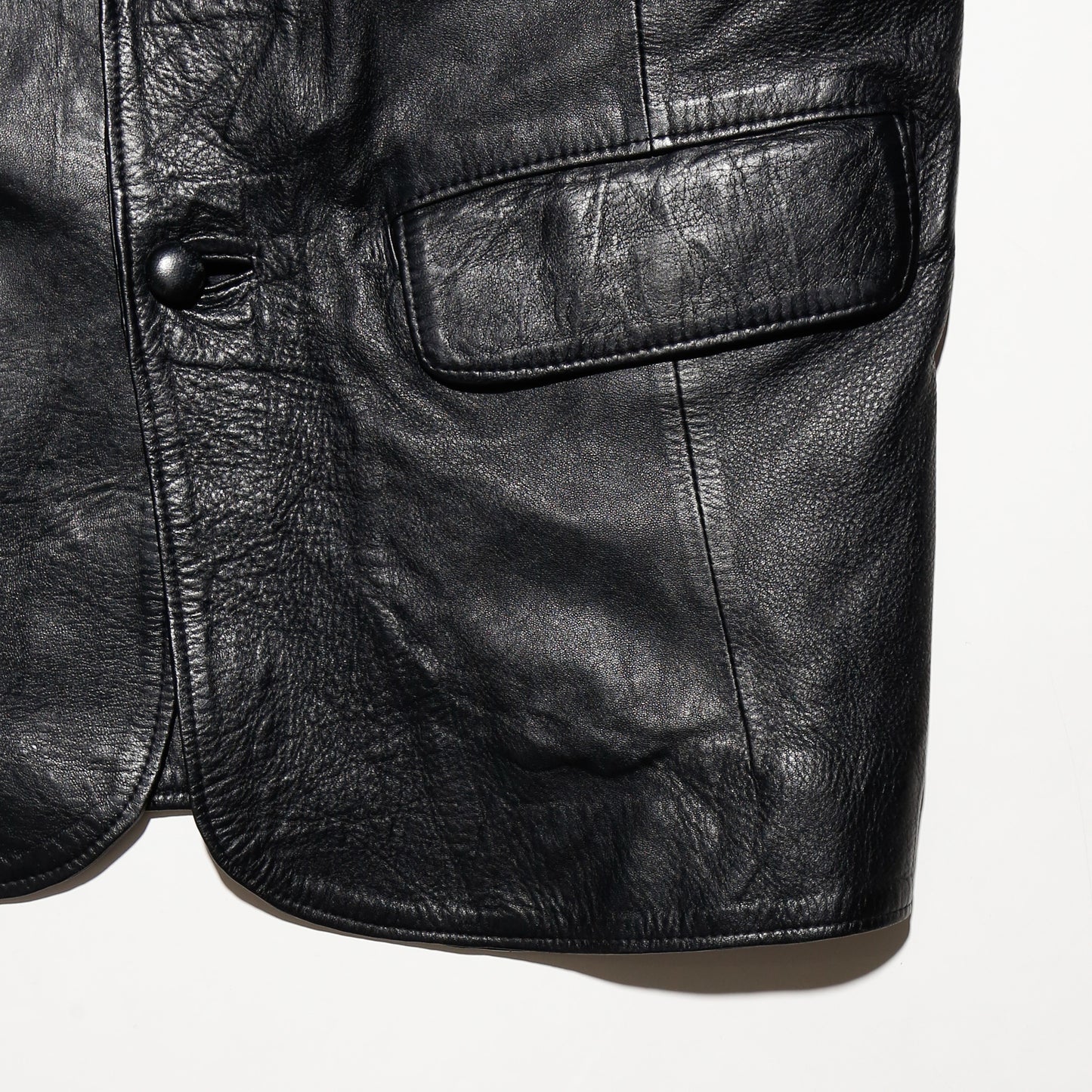 vintage leather tailored jacket