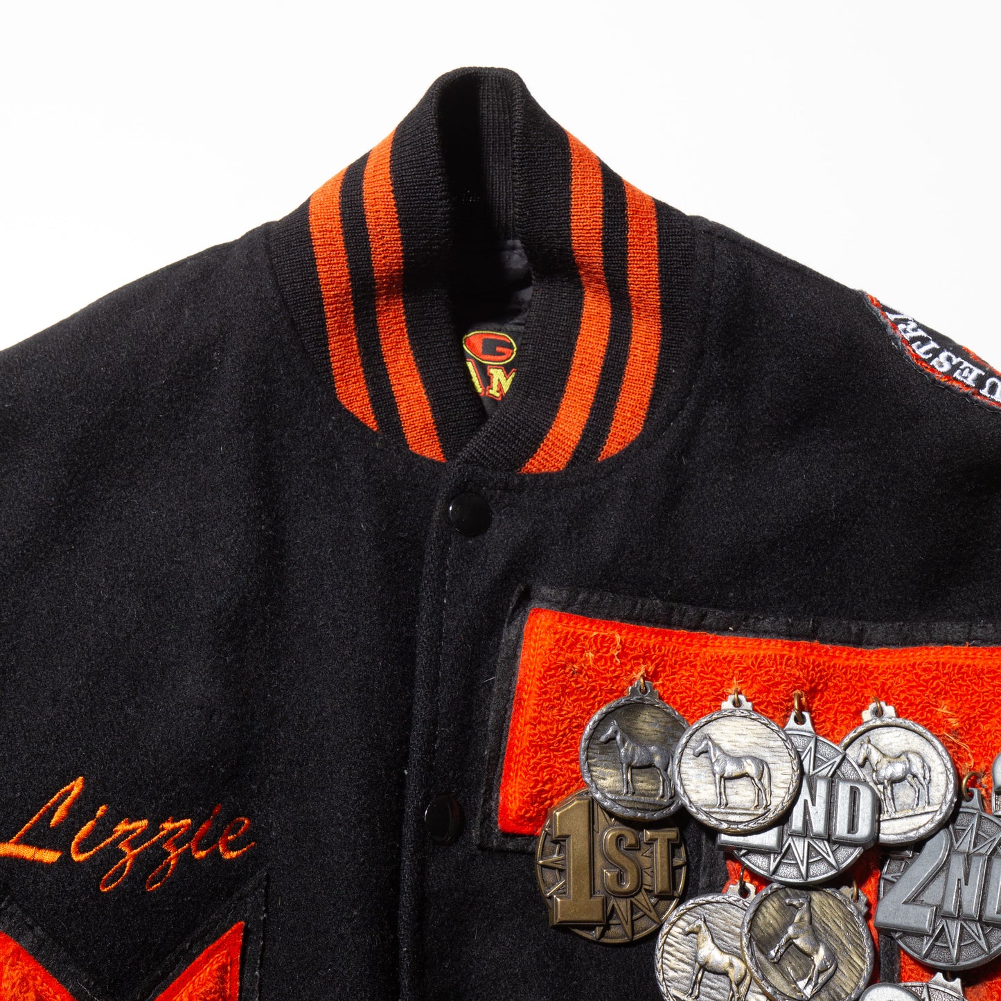 vintage congrats medal custom varsity jacket