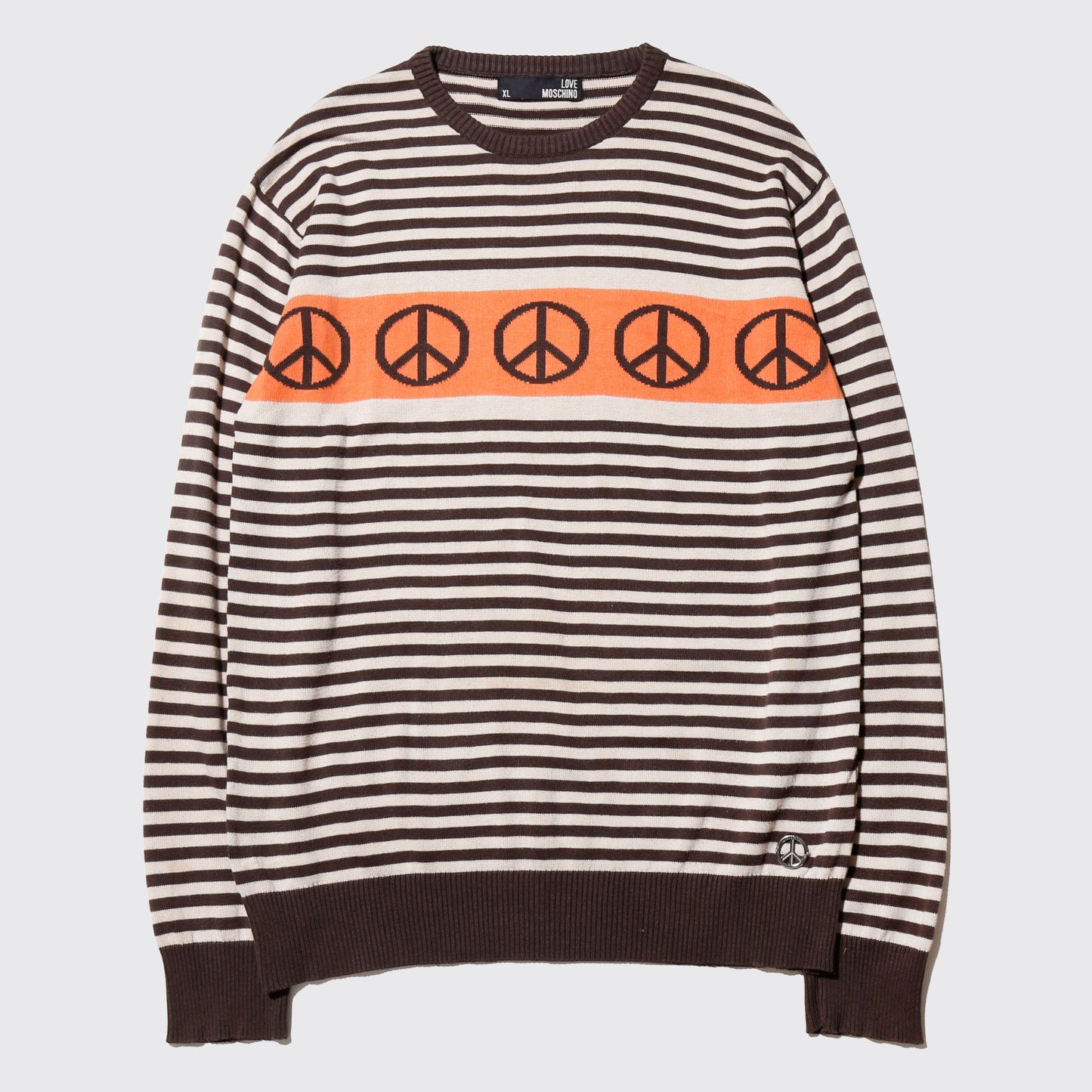 vintage 00's Moschino peace border sweater