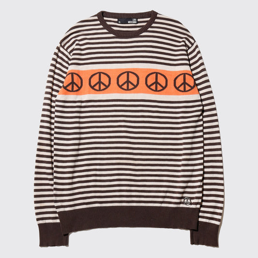 vintage 00's Moschino peace border sweater