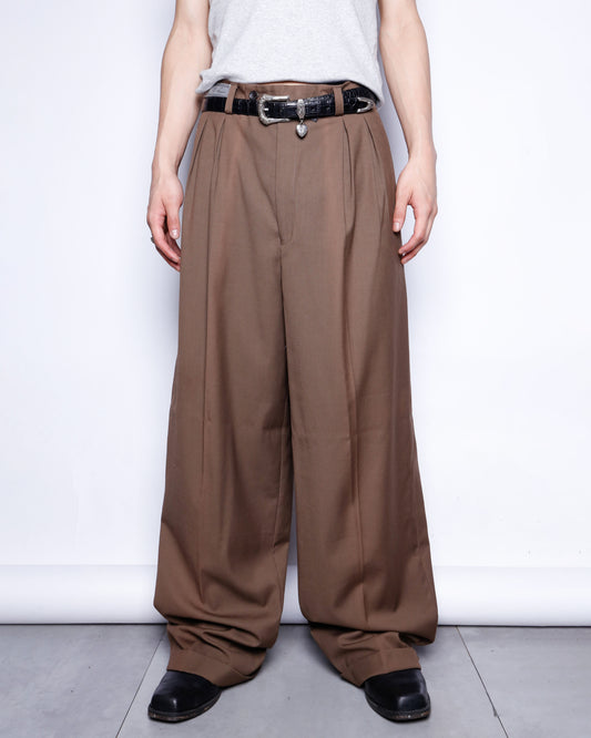 vintage box tucked wide slacks