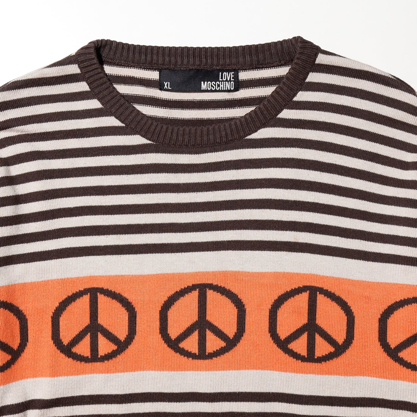 vintage 00's Moschino peace border sweater