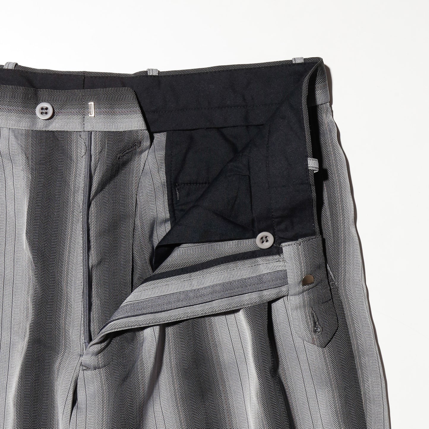 vintage shadow stripe wide slacks