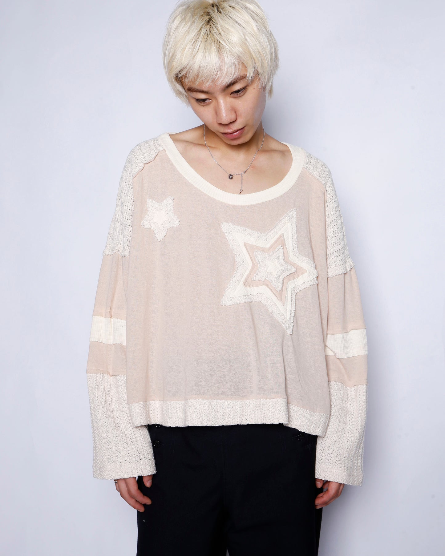 vintage cropped star applique cut sew