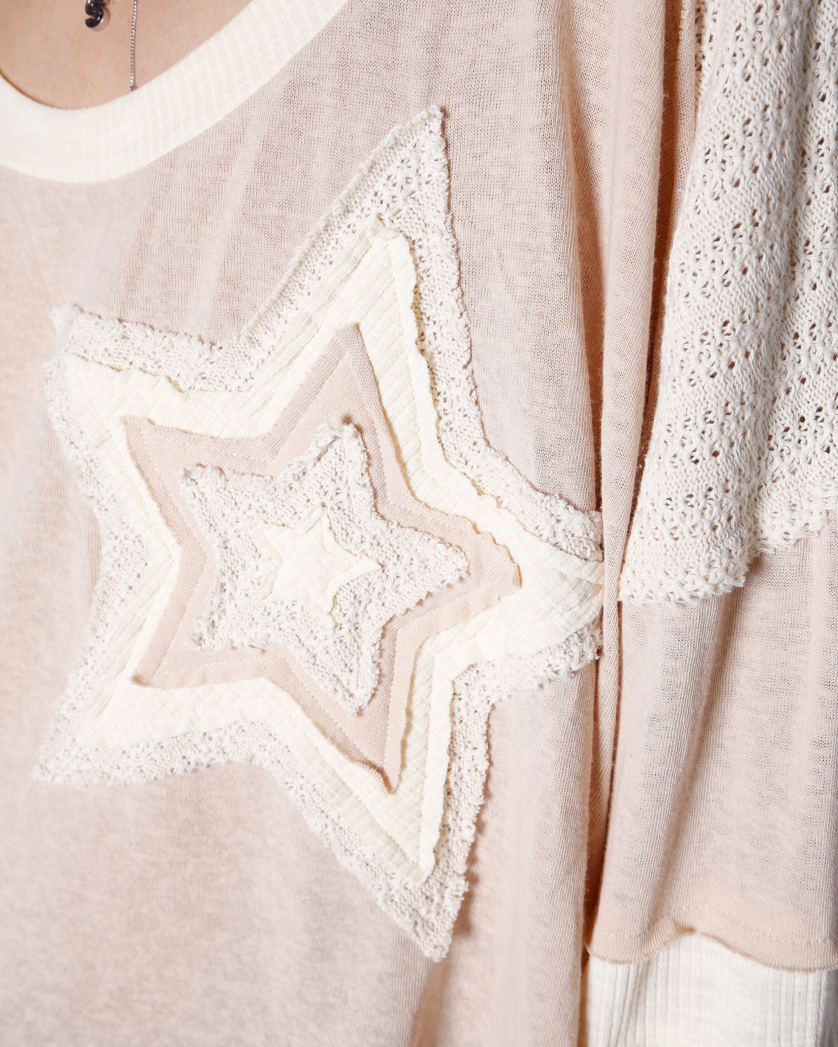 vintage cropped star applique cut sew