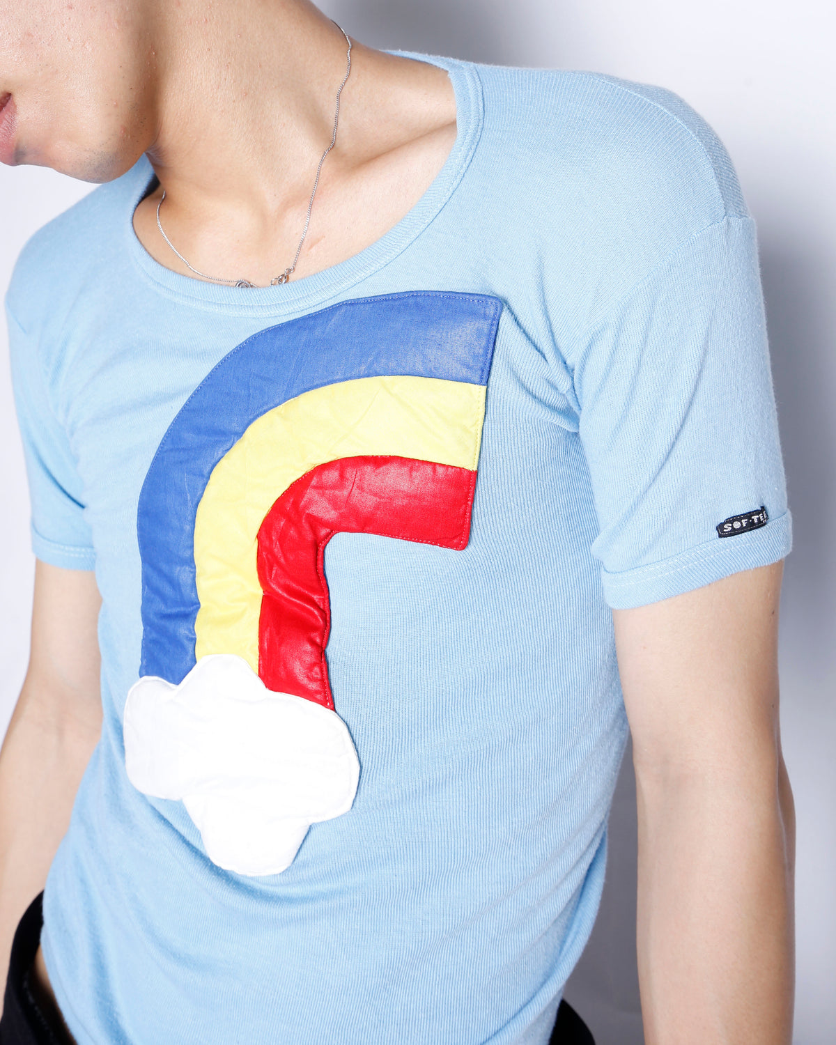 vintage 80's rainbow applique kids t-shirt