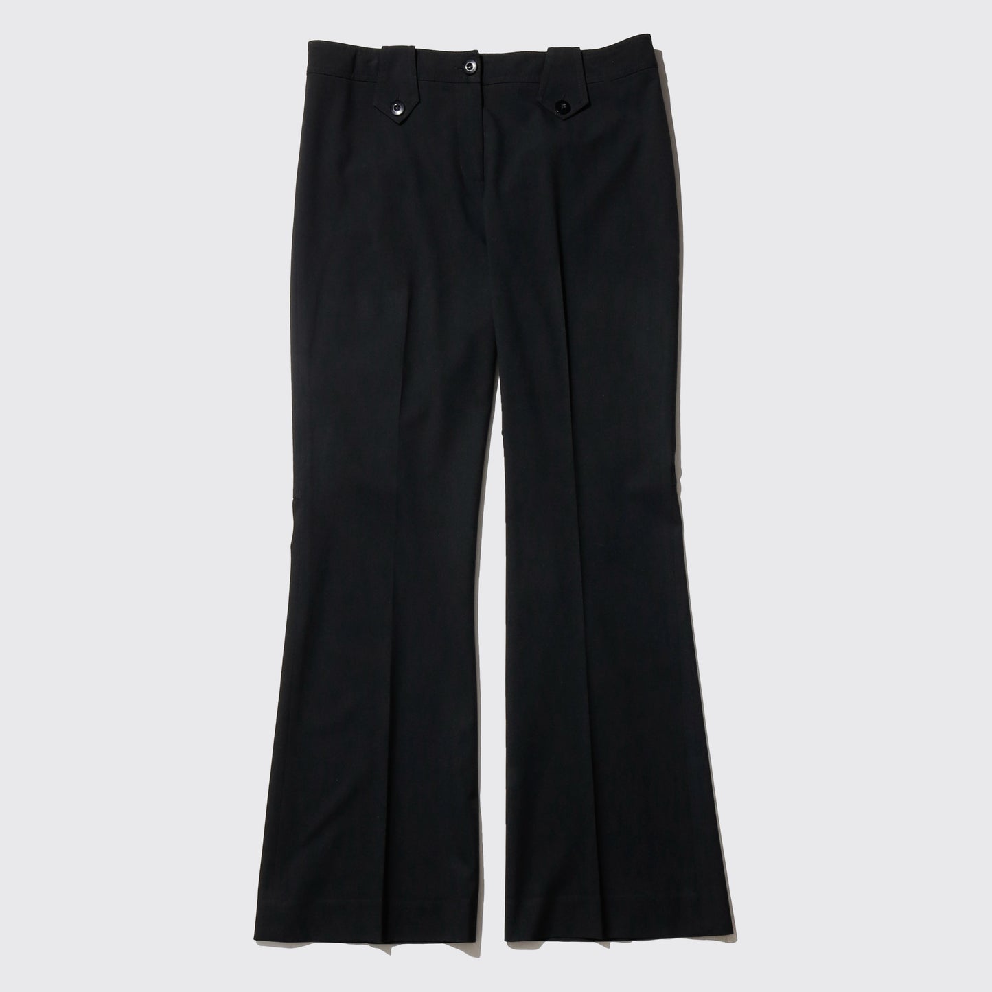 vintage button tab flare slacks