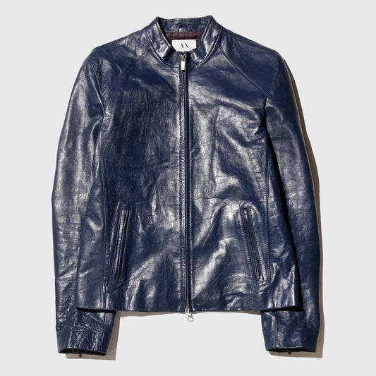 vintage 00's Armani Exchange single leather jacket