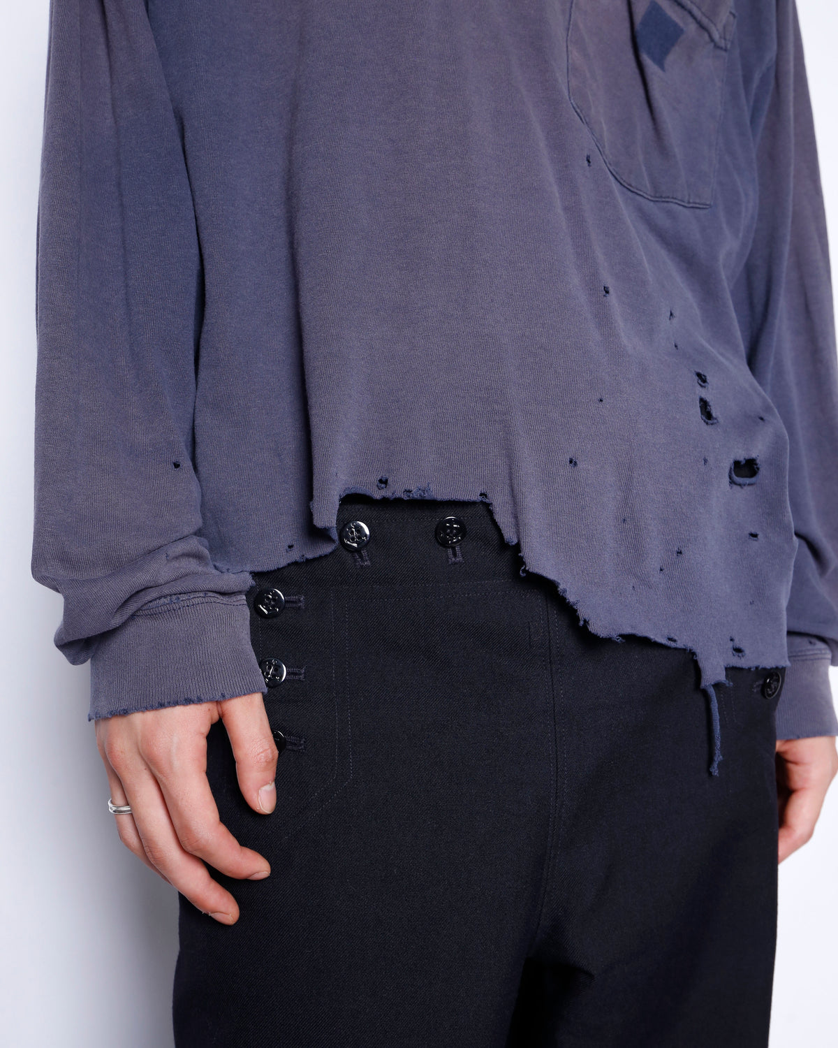 *one-off broken henry neck cut sew