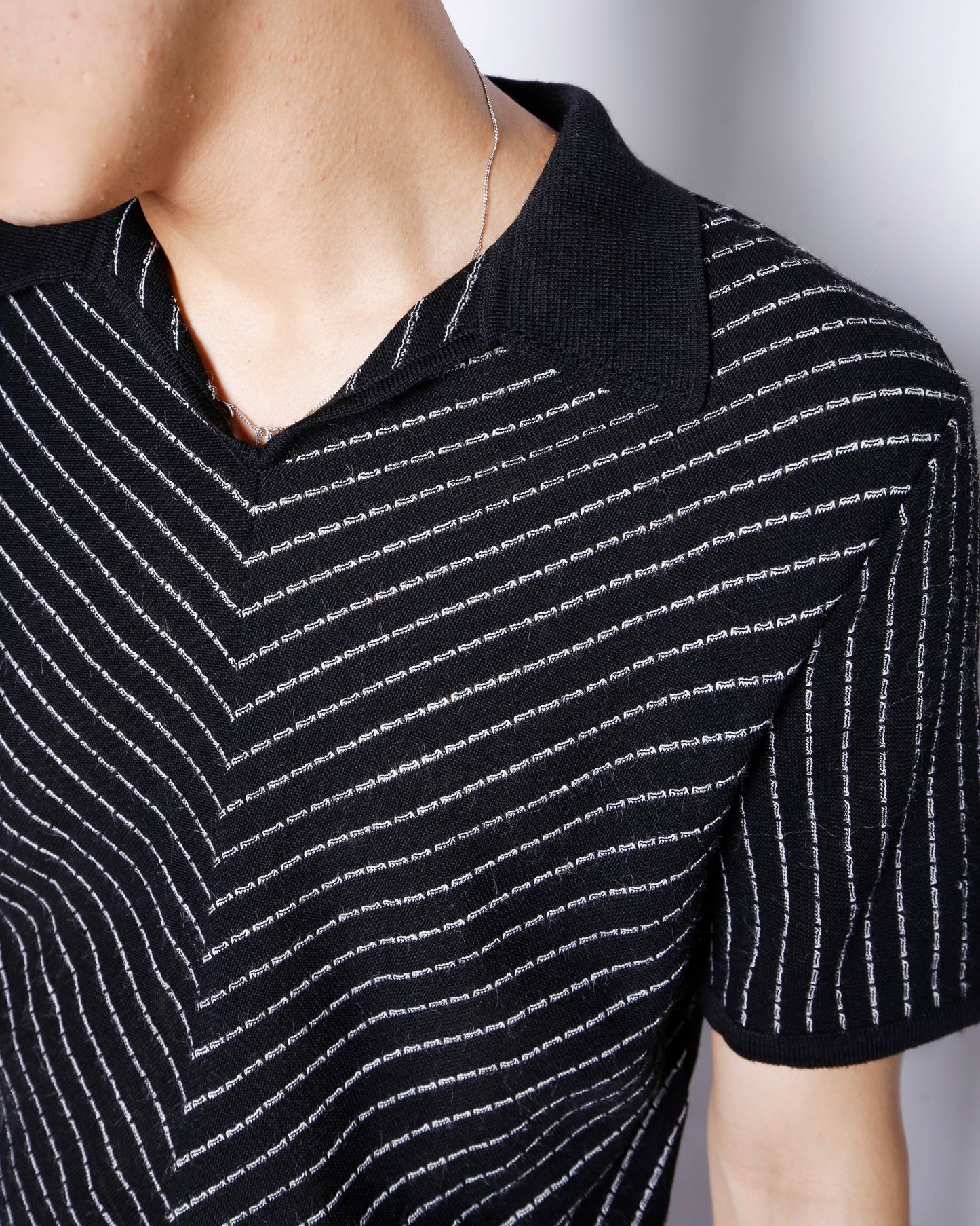 vintage 70-80's diagonal skipper polo h/s