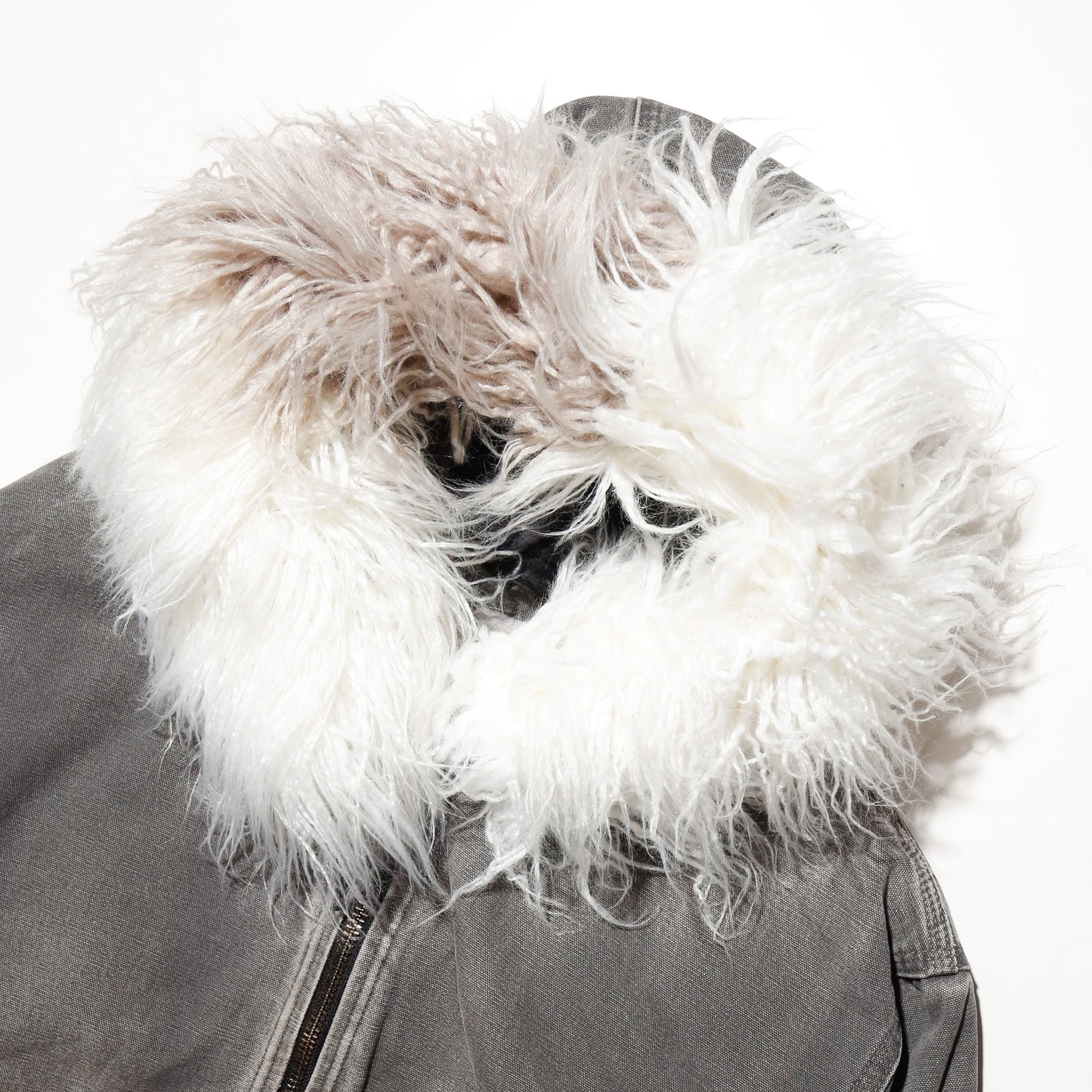 *one-off carhartt fur hooded broken active jacket