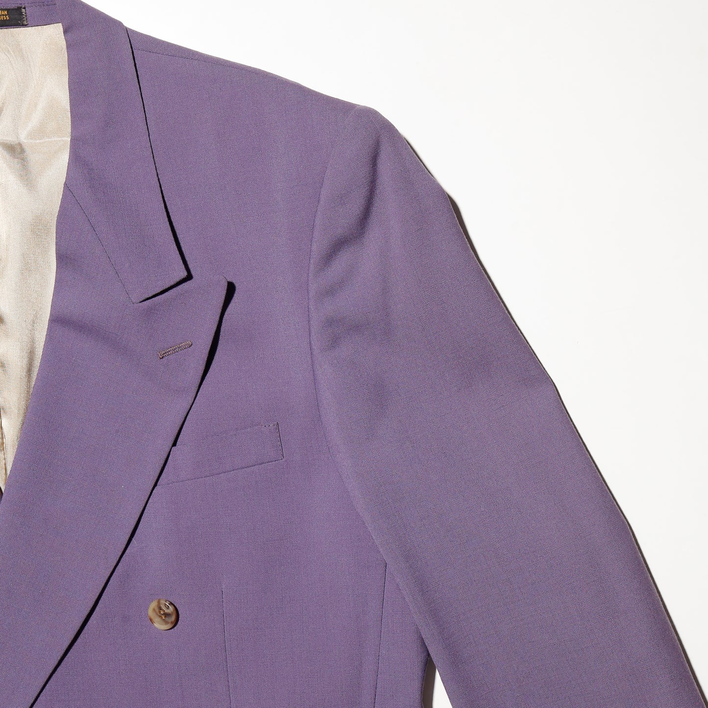 vintage lavender double breasted tailored jacket